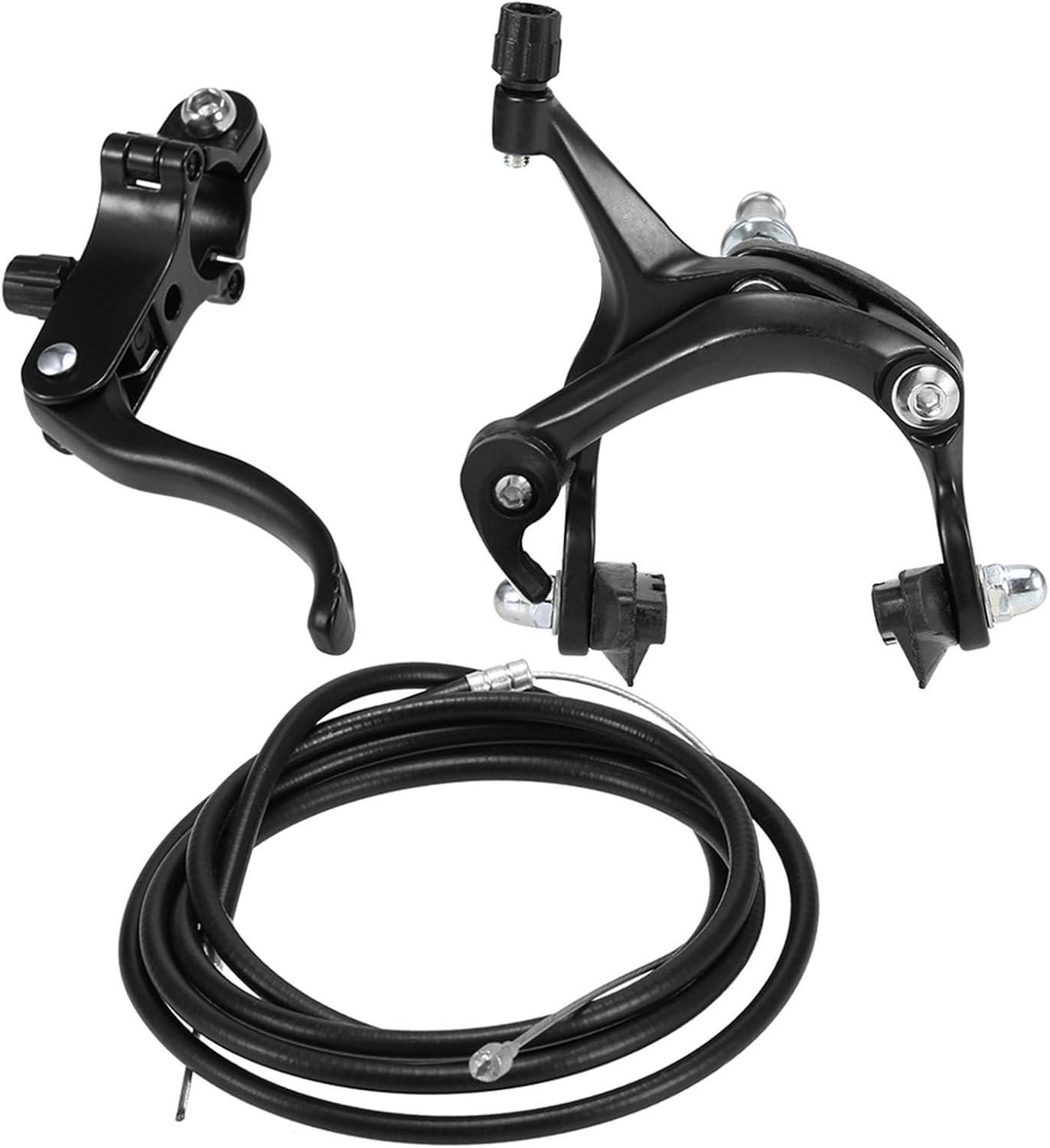 HUIOP Bike Caliper Brake Set, Front/Rear Fixie Bike Brake Kit Road Bike Cruiser Brake Set Bike Caliper Brake Kit Side Pull Brake Set