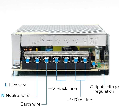 Miniatura 5 de Transformador para tira de luz LED, 100-240V AC a DC 12 Volt LED Driver, Transformador para tira de luz LED, 12V fuente de alimentación LED,