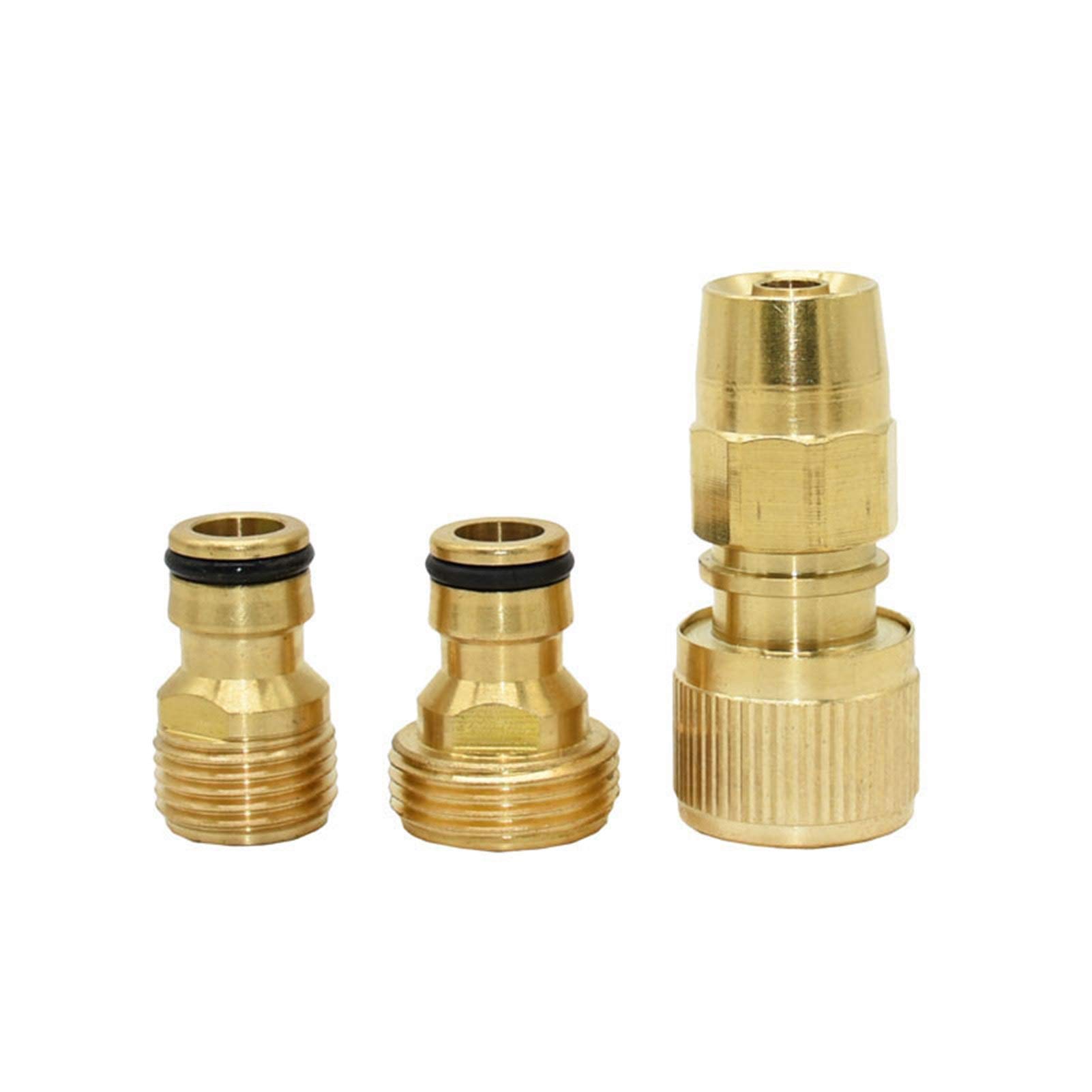 Gartenschlauchverbinder Zubehör Messing 3/8 Zoll Wassergewehrschlauch Schnellanschluss 8/11 Schlauchverbinder G1 / 2 G3 / 4 Kupferanschluss 6 Set (Color : B 1I2)