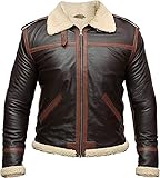 Leon Kennedy Jacket RE4 Leon Scott Kennedy Jacket - Shearling Jacket Men Resident Gaming Jacket Evil Brown 4 (as1, alpha, l, regular, regular, L)