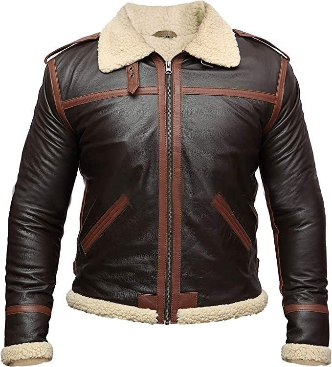 Leon Kennedy Jacket RE4 Leon Scott Kennedy Jacket - Shearling Jacket Men Resident Gaming Jacket Evil Brown 4