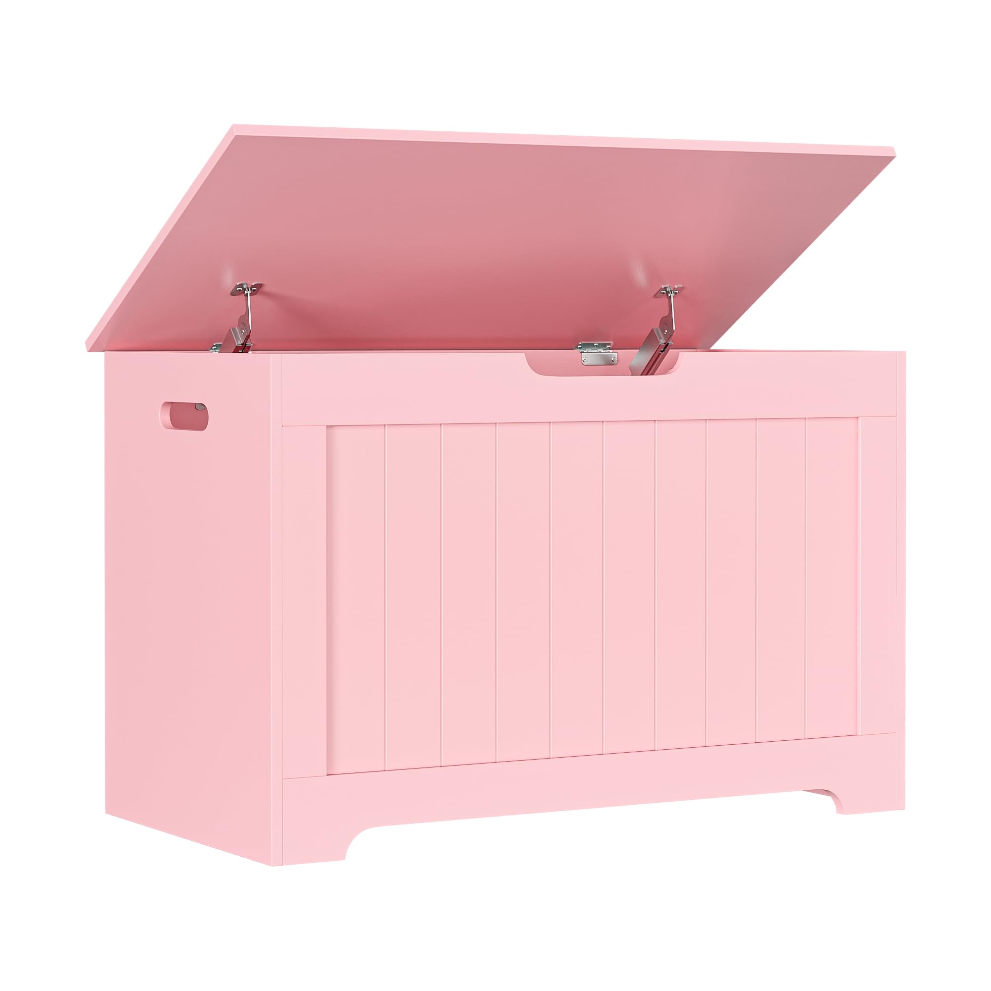 JungleA 30'' Box Storage Chest Trunk, Wooden Storage Bench Organizer Box Shoe Blanket Chest, w/2 Safety Hinges, for Living Room, Bedroom, Entryway,