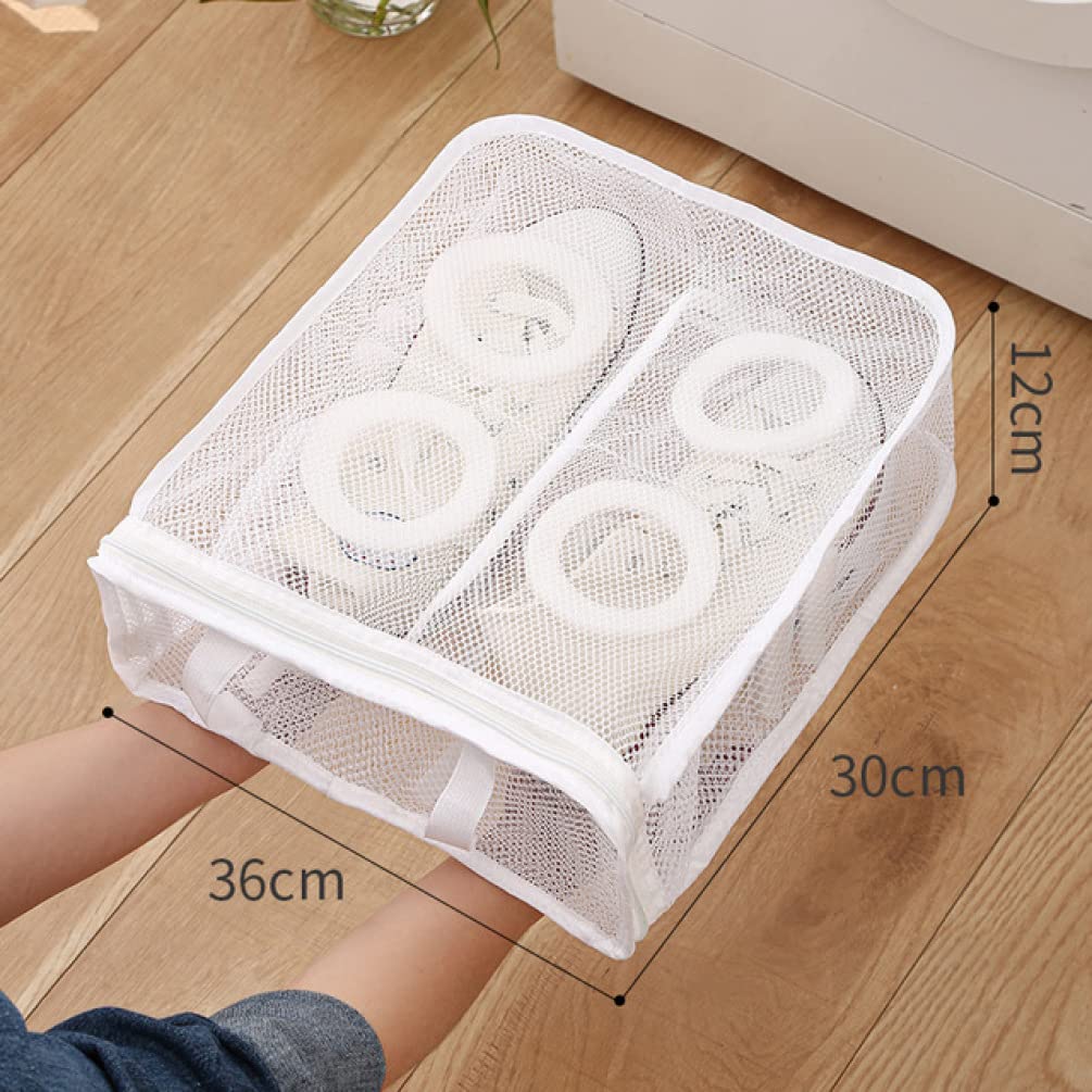 NOBRIM Set mit 3 Wäschesäcken, Mesh, Waschmaschinen-Schuhbeutel, halten die Stoffform in der Waschmaschine, Reißverschluss, Schuhbeutel, Netzstoff, langlebig und wiederverwendbar