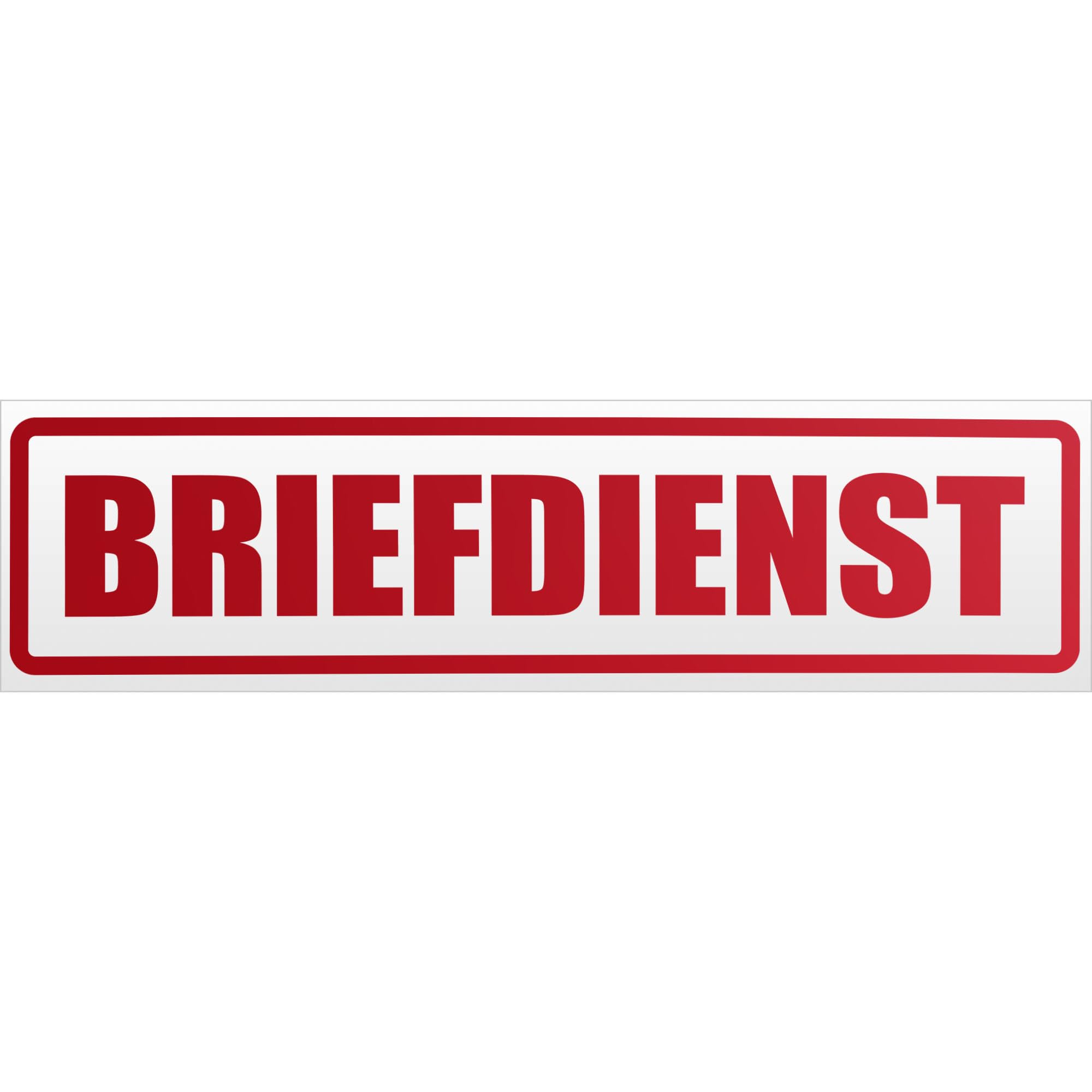 Kiwistar Magnetschild Briefdienst - 60cm Rot - reflektierend - magnetisch für Auto PKW Kfz - wiederverwendbares Hinweisschild aus Magnetfolie - für Fahrzeug, Truck
