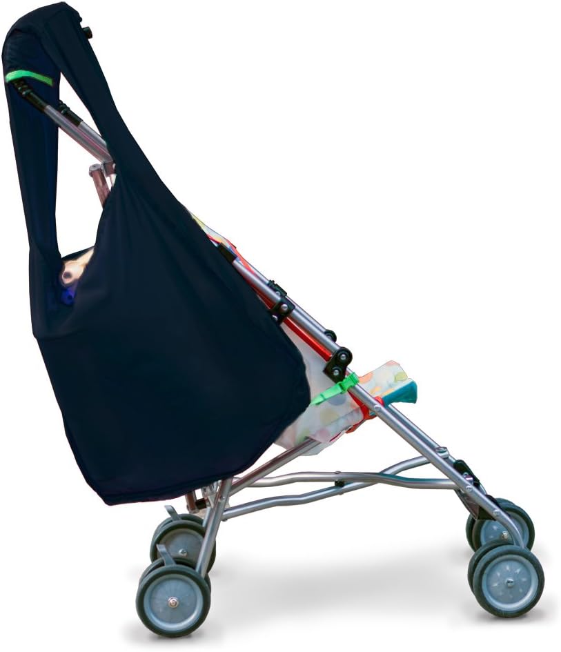 Hatch Things SureShop Reusable Shopping Bag That Clips On to Keep Strollers Standing, Black