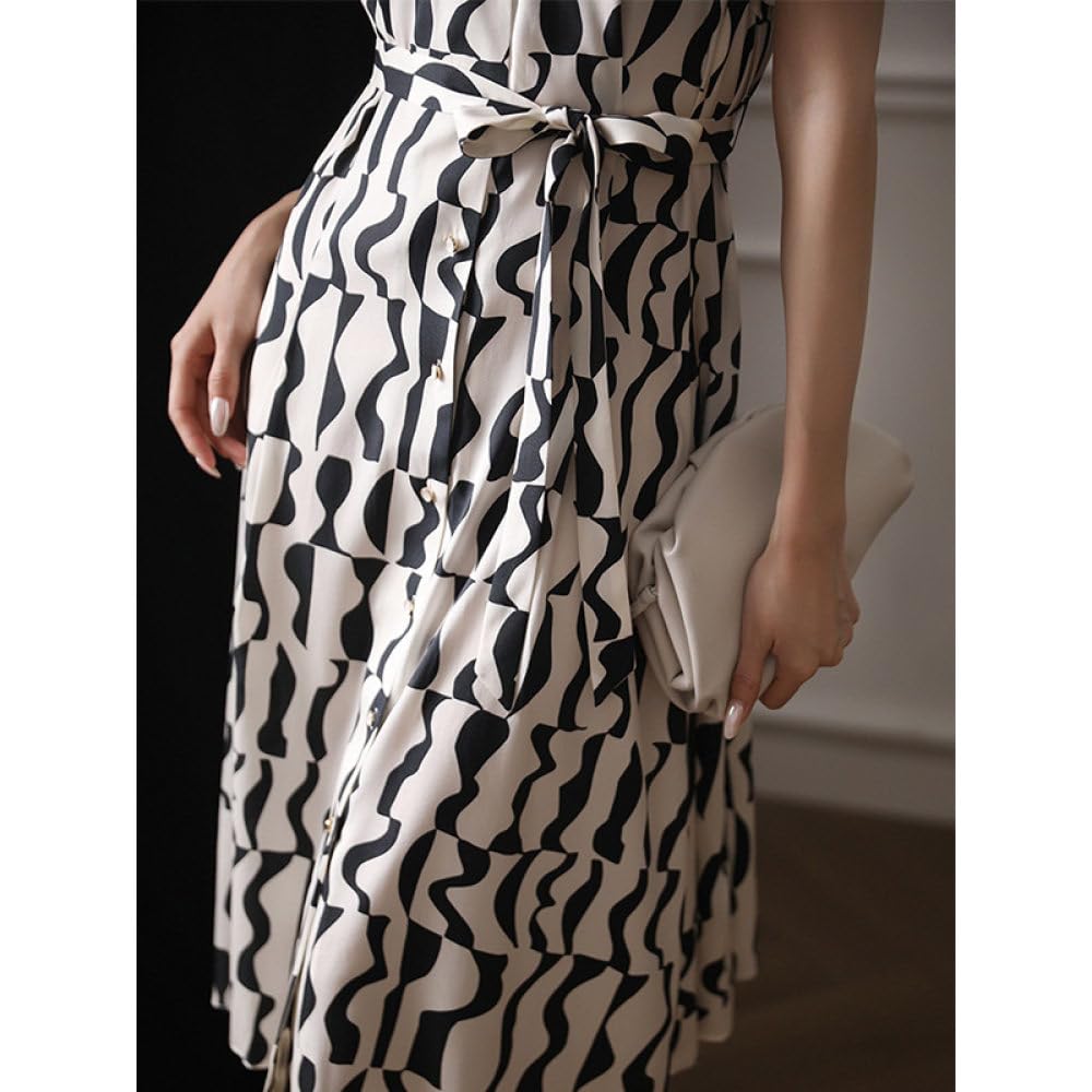 Oberteile Damen,Langes Tunika-Kleid Für Damen, Bluse, Hemden Mit Geometrischem Druck, Kurzärmelig, Weißes T-Shirt Mit V-Ausschnitt, Lässige, Lockere, Lange Bluse, Minikleider, Sommerblusen-Tunika-Ob