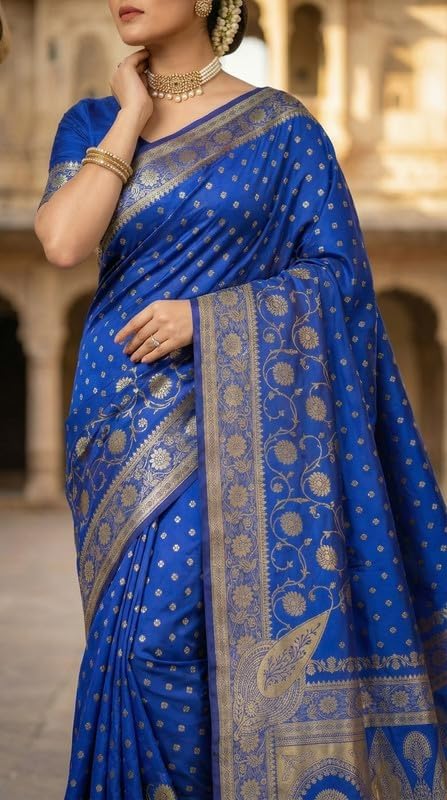 Image of Yashika Women's Art Silk Saree with Blouse Piece for Traditional Ethnic Wear Sari