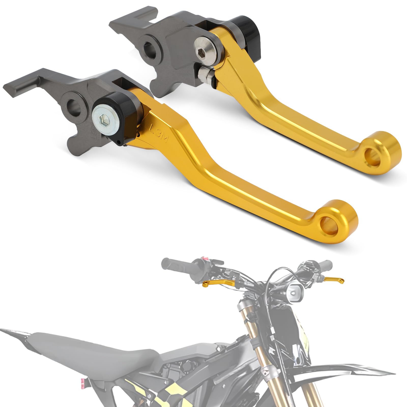 Sur Ron Levier de frein pour Ultra Bee Pivot réglable Surron UltraBee Levier de frein électrique CNC pour moto tout-terrain Doré