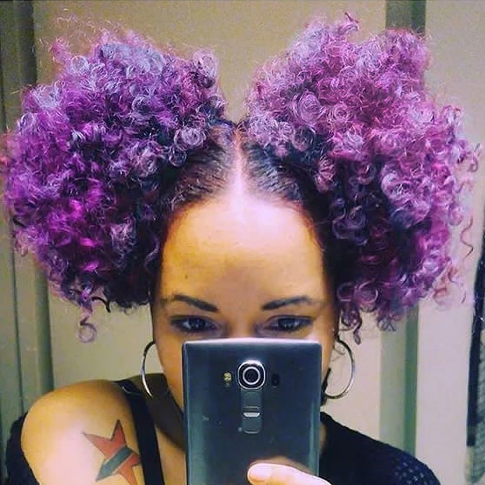 Krótka afro pufiasty kucyk ze sznurkiem do ściągania dla czarnych kobiet, syntetyczna treska do koka, kręcone kok, doczepiane włosy (czarny brązowy)