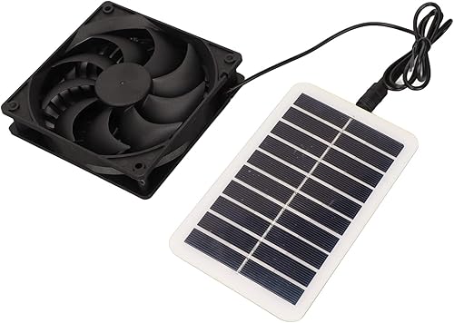 Miniatura 2 de Ventilador de escape de energía solar de 15 W, ventilador de ventilación de panel solar para casa de mascotas, RV, furgoneta, cobertizo,