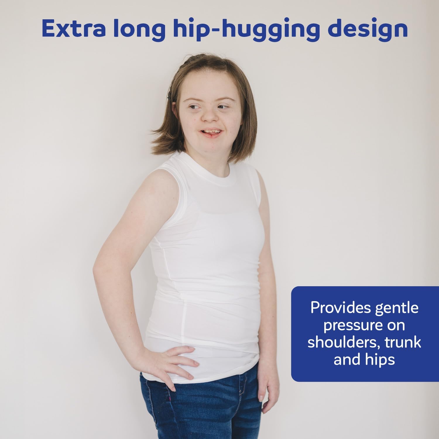 Fun & Function - Hug Tank Top - Sensory Compression Shirt, Undershirt Hugger for Kids - Compression Clothes for Sensory Needs - Image 4