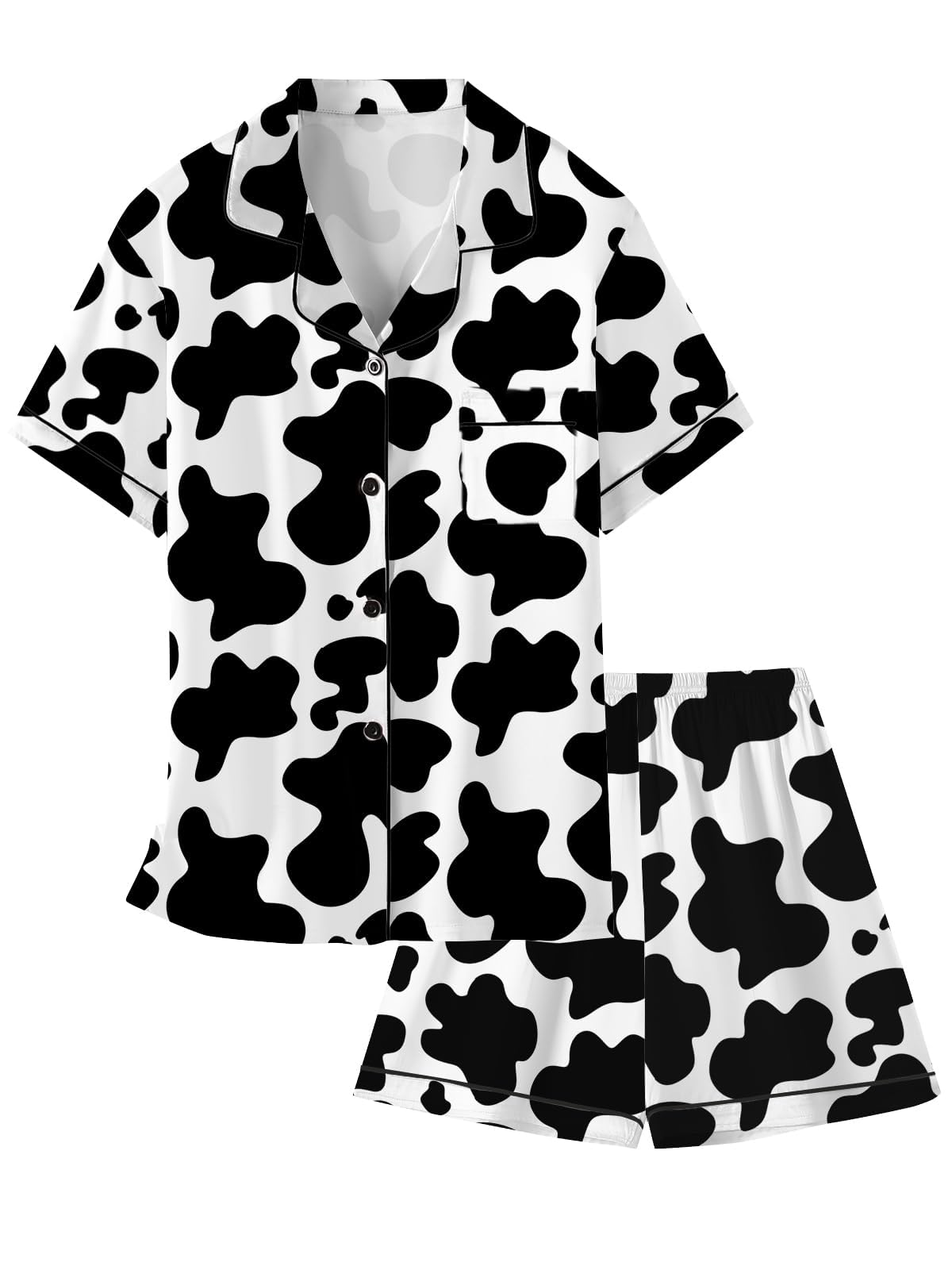 Girls &amp; Womens Satin Pajamas Set, Silk Button-Down Sleepwear 2 Piece Nightwear, 3 Years - Women XXL