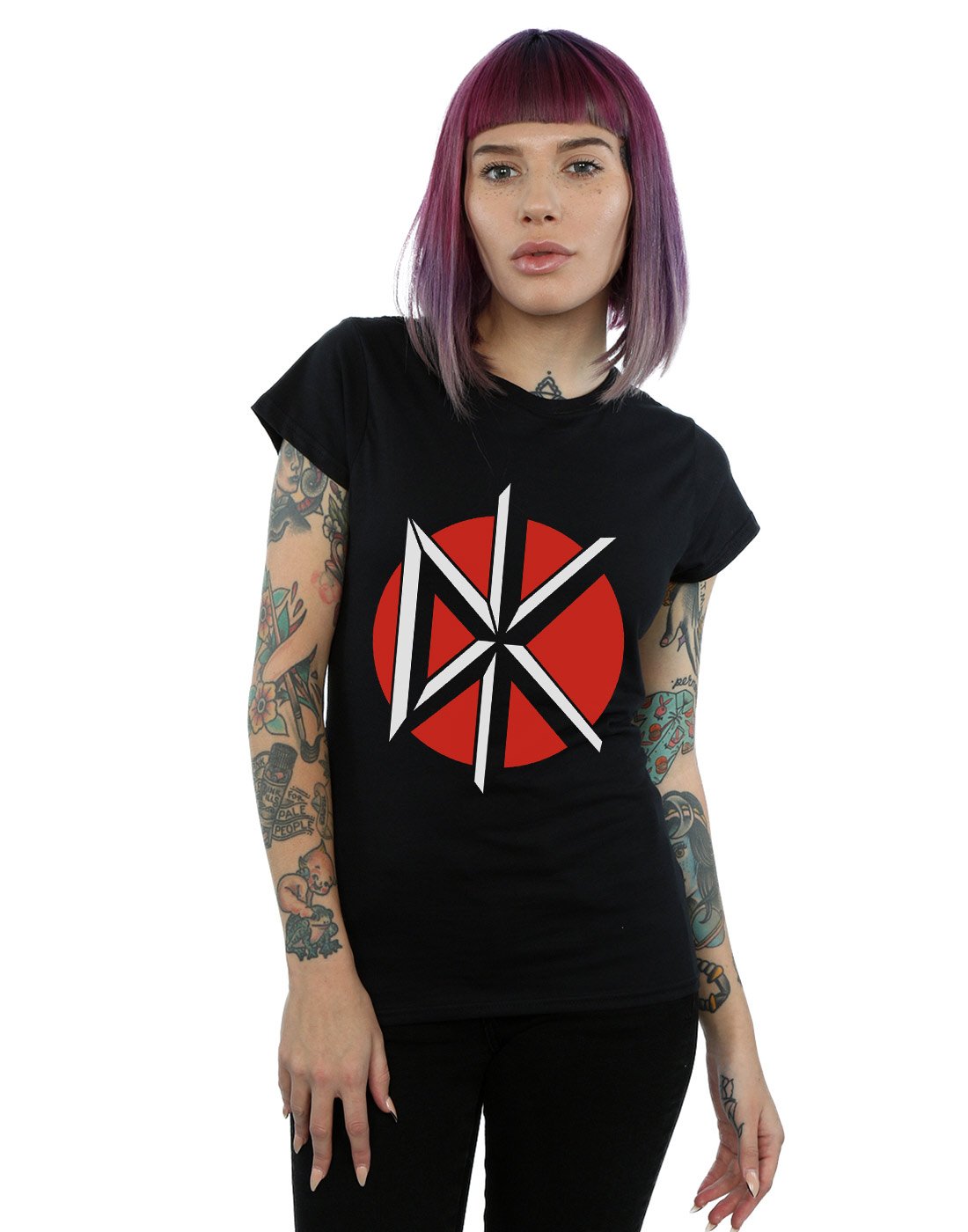 Absolute Cult Dead Kennedys Women's Classic Logo T-Shirt Black Medium