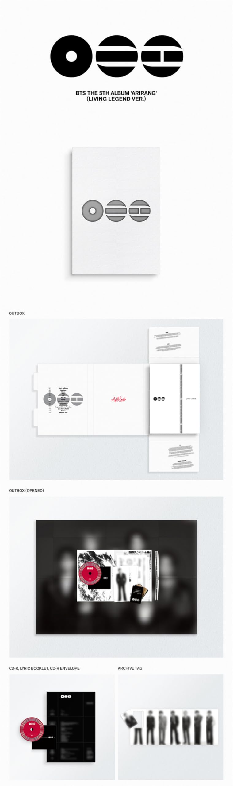 (Living Legend Version) BTS ARIRANG 5th Album with Tracking Sealed Bangtan - 3