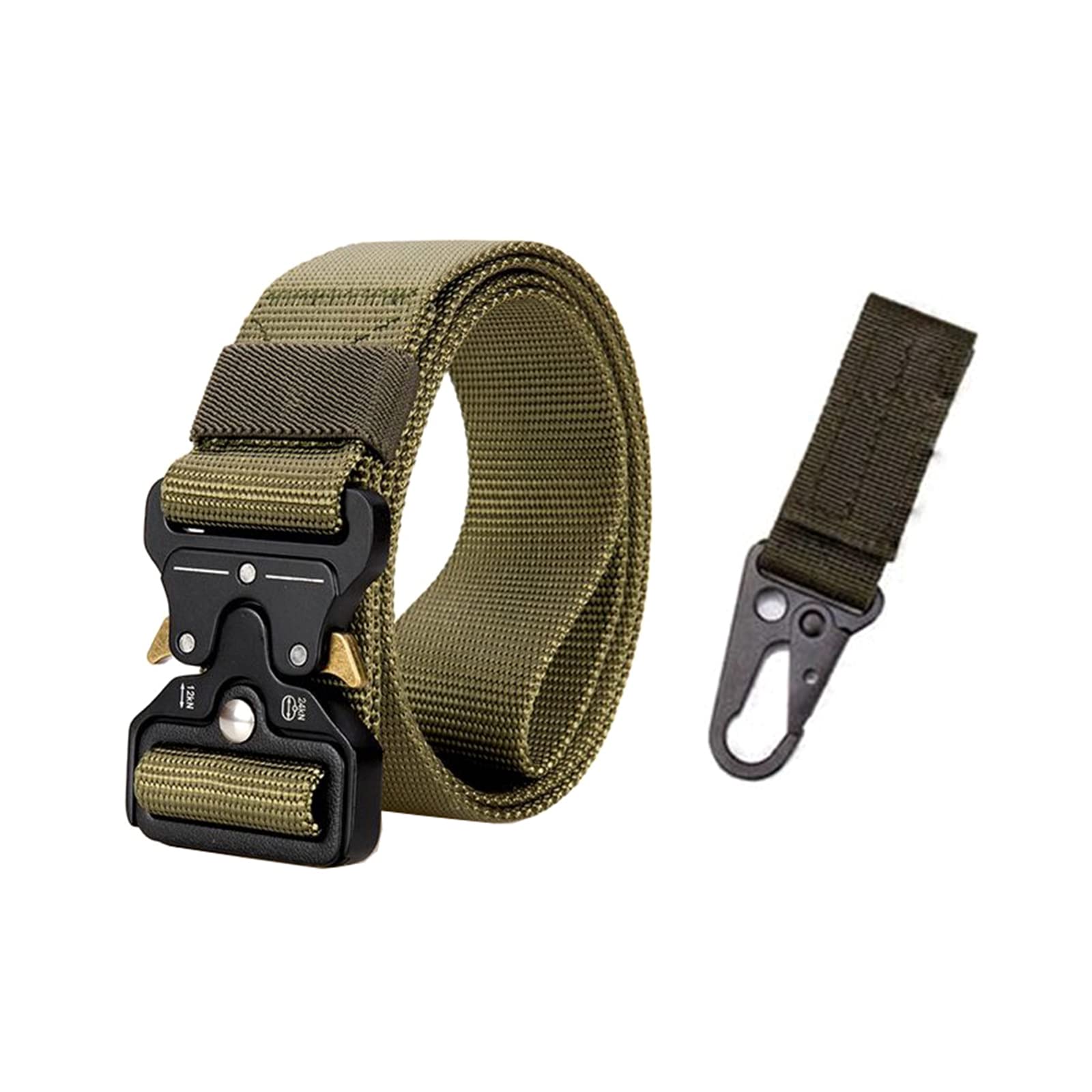 Bantopgong 3.8 cm / 5 cm Width Army Tactical Military Nylon Waist Belts Quick Release Training Strong Metal Buckle, 125cm