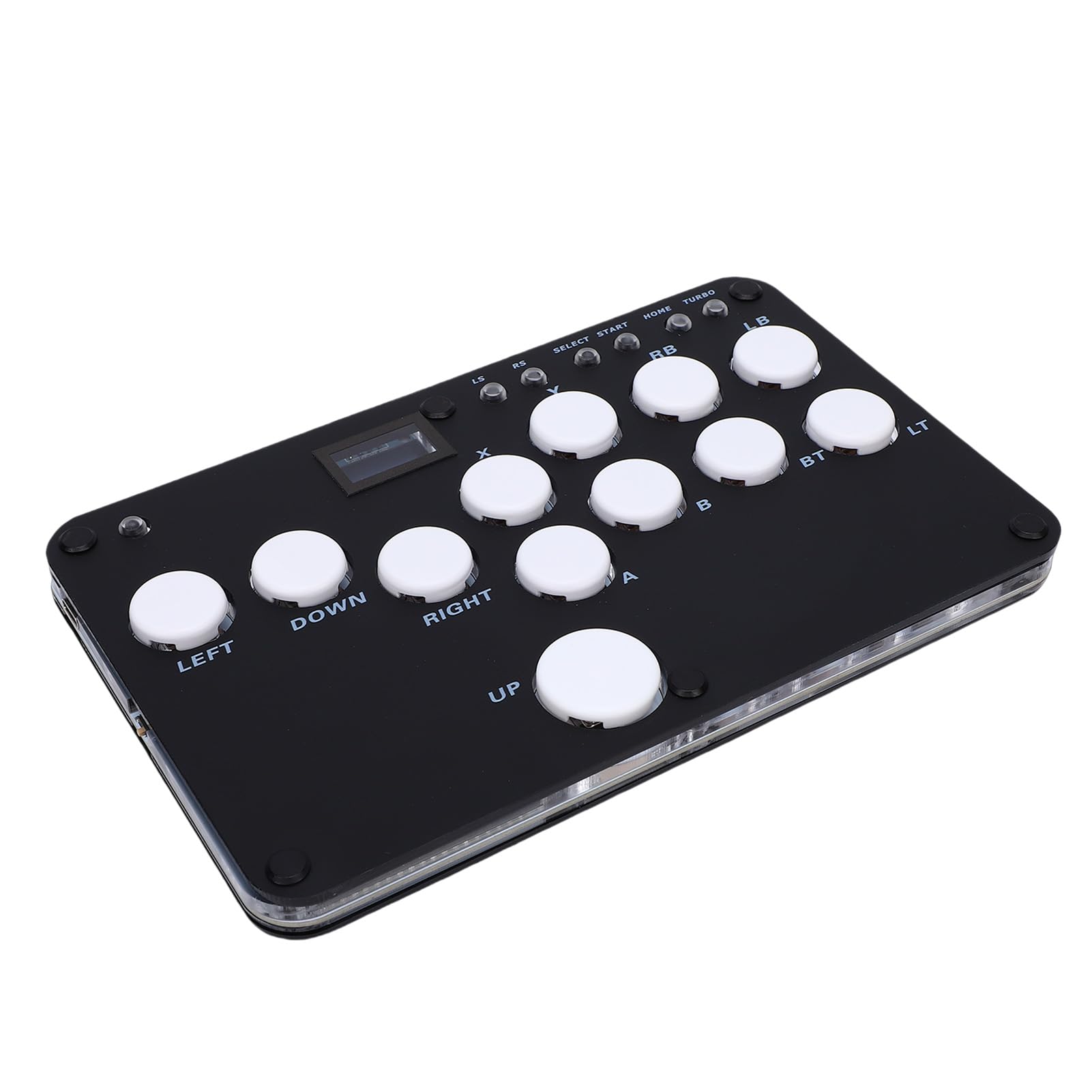 Fabater Kontroler światła RGB Fight Stick z możliwością Wymiany Podczas Pracy, Krótki Czas Oczekiwania dla Konsoli do Gier, Czarny