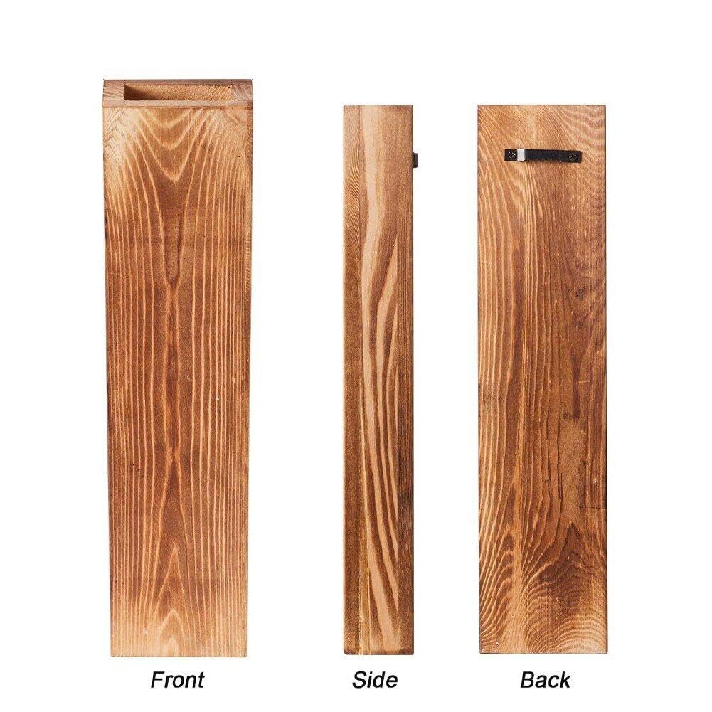 Wandpflanzgefäß Aus Holz, 4 Stück, Hängende Pflanzgefäße Aus Holz Für Trockenblumen Und Künstliches Grün, Zimmerpflanzenhalter, Wandvase Für Zuhause, Wohnzimmer, Dekoration