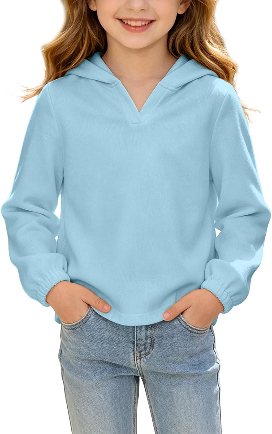 Hoodies for Kids Cute Hooded Sweatshirts Long Sleeve Tops 5-16Y | Lightweight Soft Loose Fit, Oversize Fashion Pullover Shirts, for Big Kids, Vacation Holiday Pullover, Lounge Daily