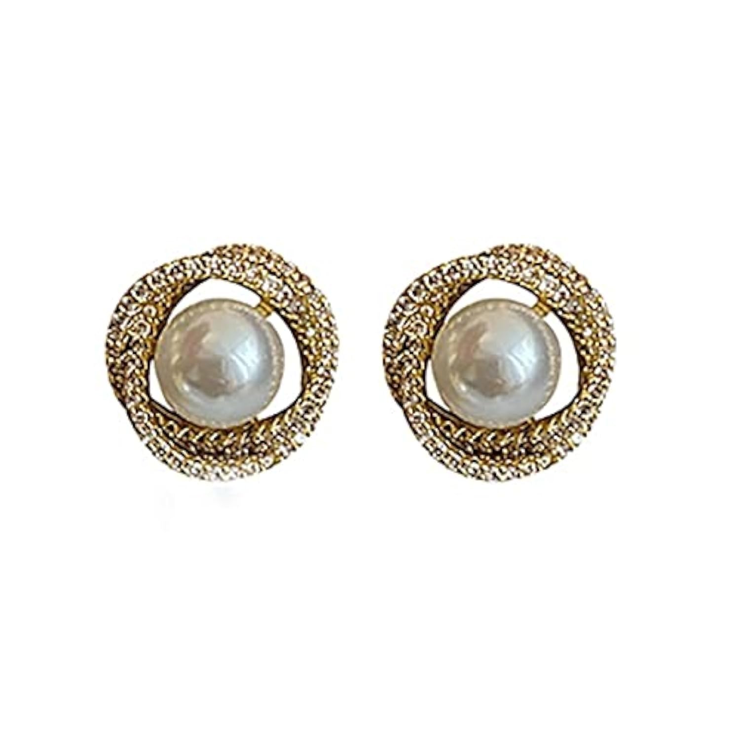 Bling Queen WomenS Geometric Pearl Earrings Studded With Stones, Stud Earrings For Women Hypoallergenic, Fashion Earring Jewellery, Stud Earring With Butterfly Back Closure, Pearl Studded Earring (B09J157C54) Amazon Price History, Amazon Price Tracker