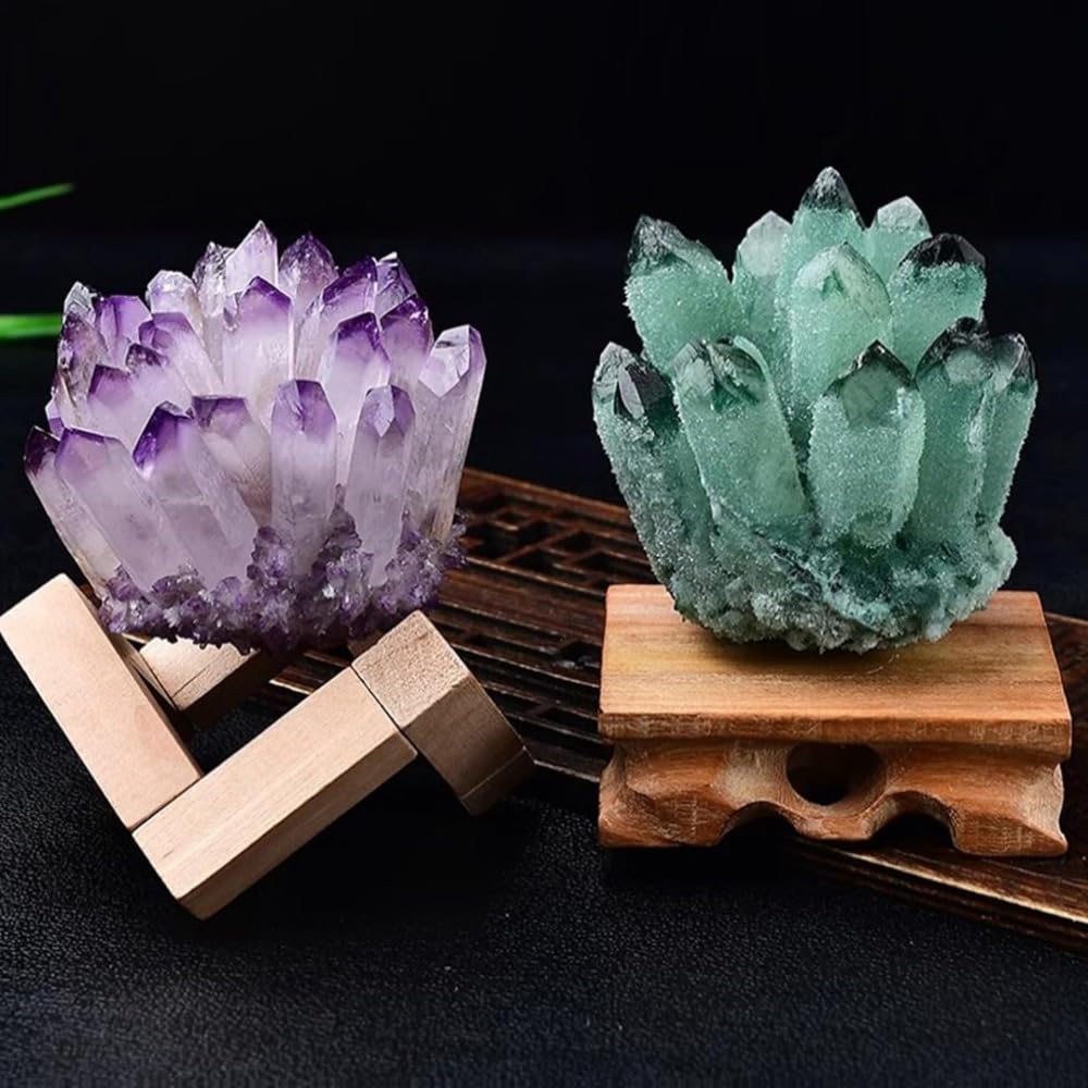 ☀️ 水晶✨天然石 ✨原石 置物☀️ Amazon.co.jp: 天然水晶 原石 天然石 台座付き クラスター 置物 浄化