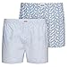 Jockey Everyday Woven Boxer 2Pack, White, M,M,Weiß