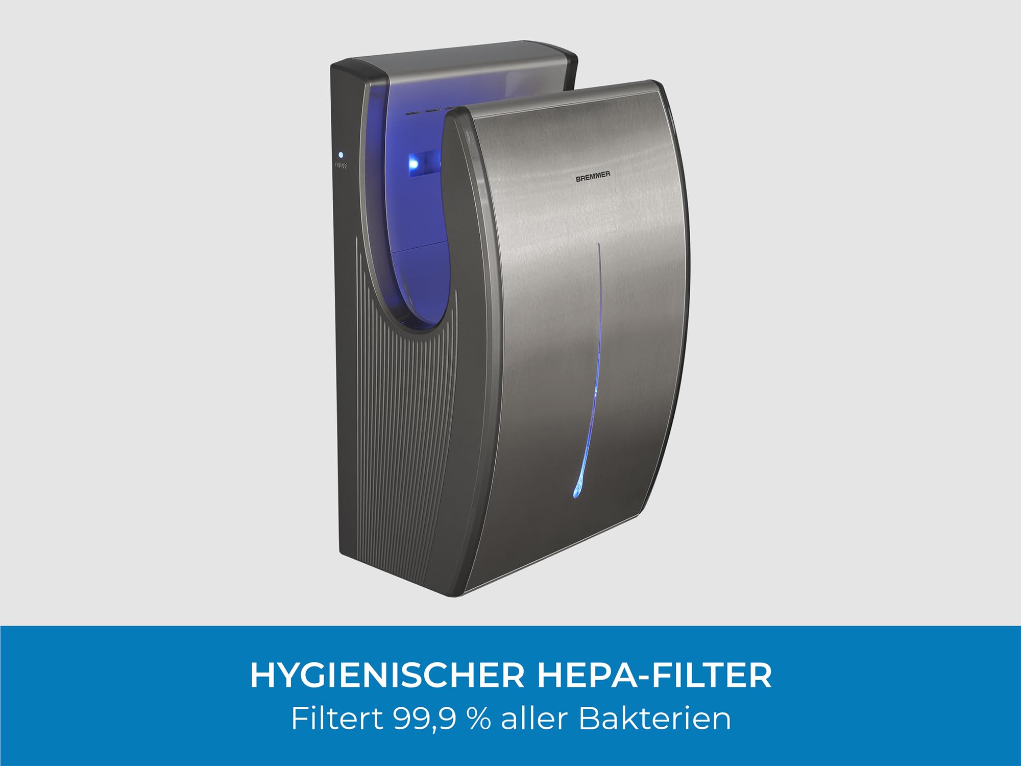 Bremmer Power Blade Händetrockner, gebürsteter Stahl