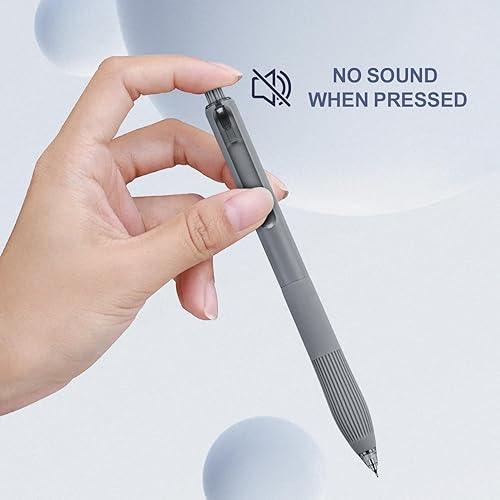 Miniatura 4 de Linbsunne Bolígrafos de gel de tinta color negro para oficina, de punta fina de 0.5 mm, de trabajo retráctil de escritura suave (12 unidades)