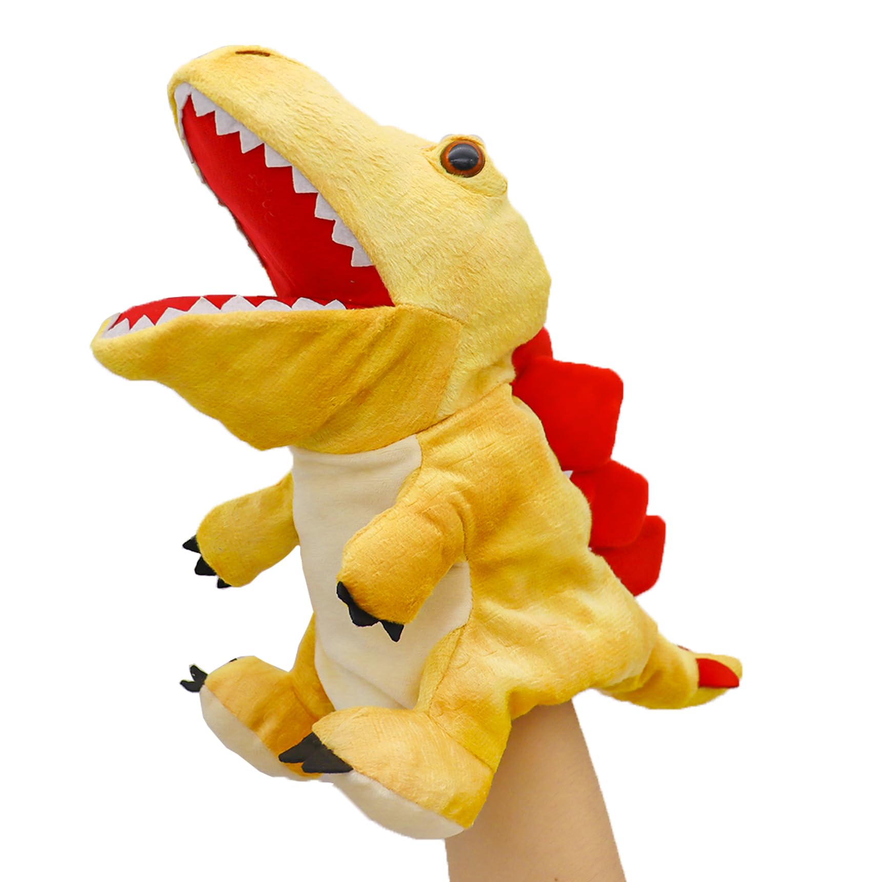 lilizzhoumax Simulation Stegosaurus Hand Puppet Plush Toy, Stuffed Animal Plush Dinosaur, Cute Role-Playing, Child Interactive Early Education Toys Home Decoration Animal Toys, Gift for Kids
