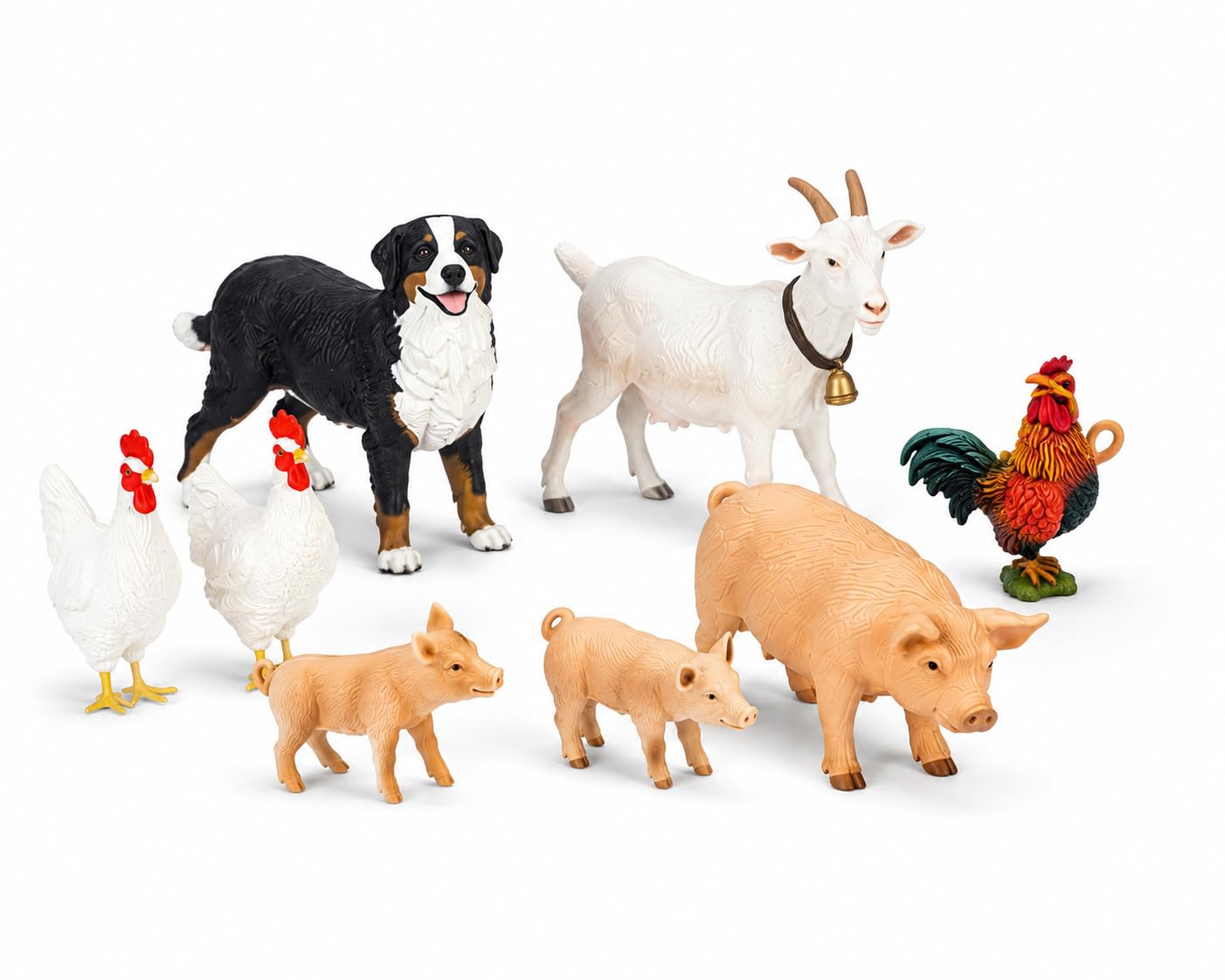 FunLab Fattoria in Legno FSC da Esterno con 12 Animali Dipinti a Mano | Set Fattoria Completo | Giochi Montessori, Fattoria Giocattolo con Recinti e Stalle, 3+ Anni