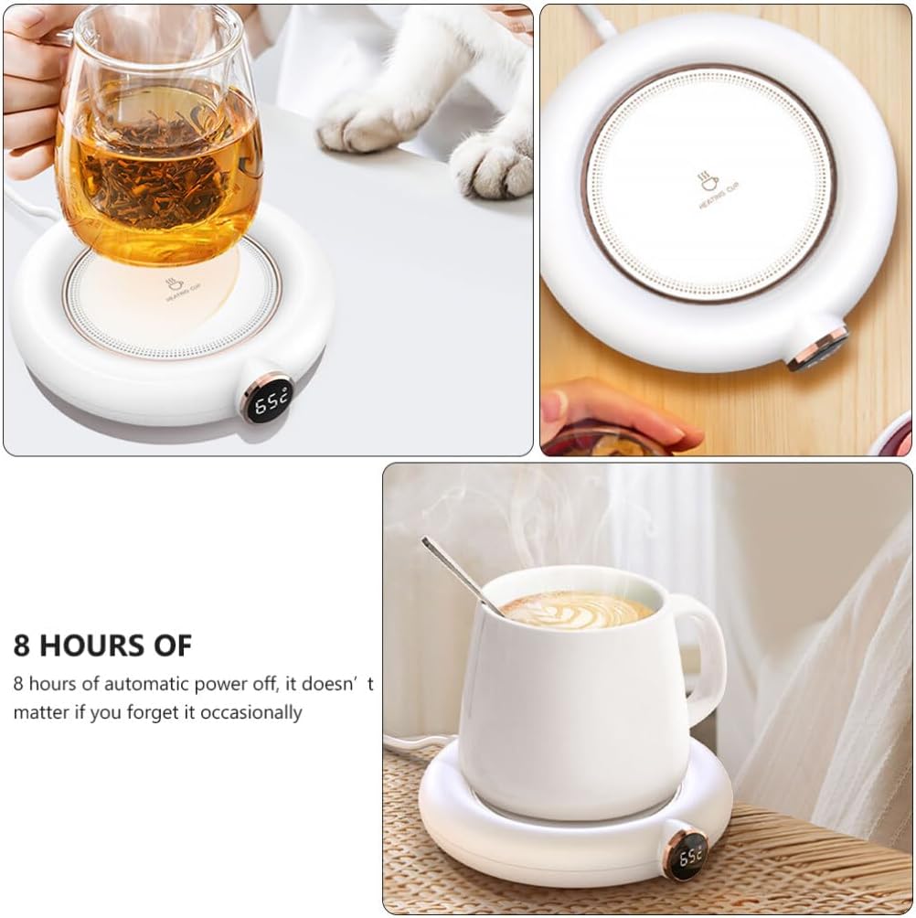 Luxshiny Coffee Mug Warmer for Desk: with 3 Temperature Settings Beverage Thermostatic Warmer for Tea, Milk, Coffee