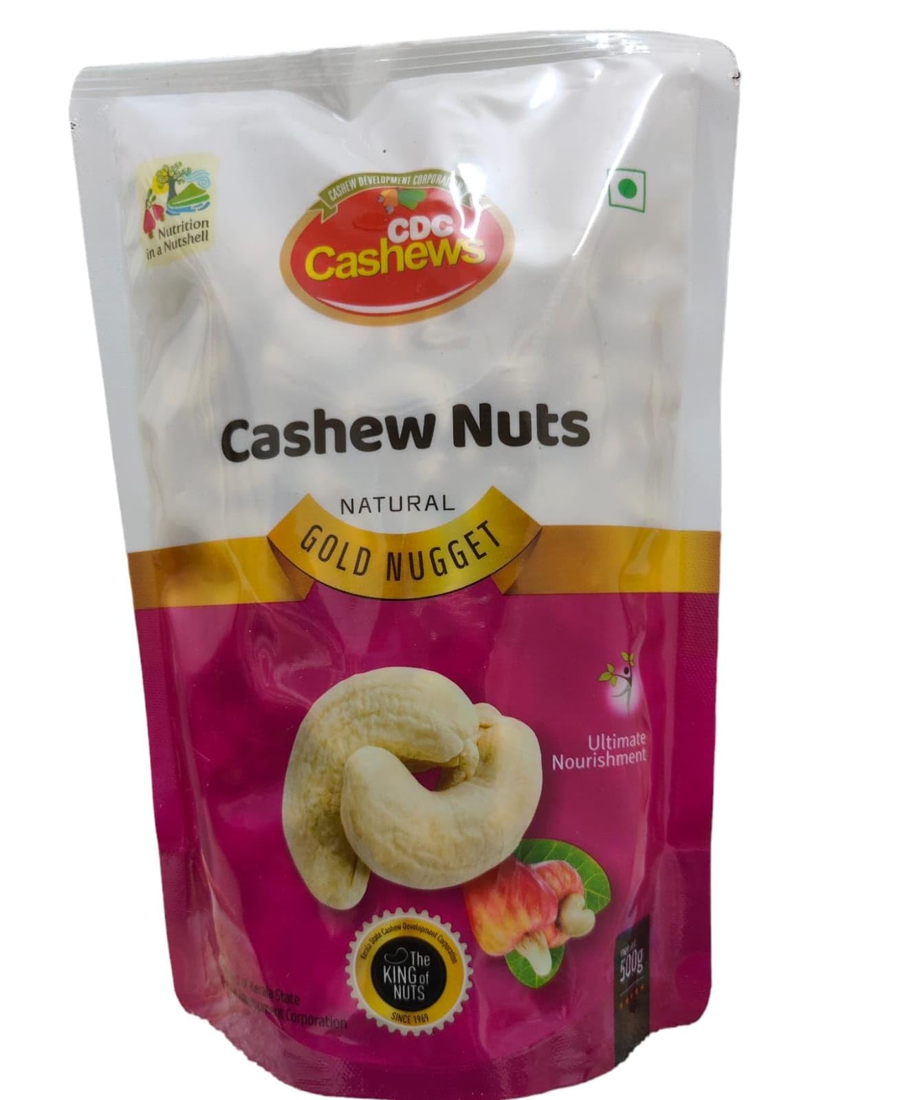 CDC Cashews Natural Gold Nugget/Plain Cashew Nuts Grade W320|Ultimate Nourishment Whole Cashew Nut with Natural Taste and Creamy Texture, W320 Grade 500gm Pack (B0CPV542N4) Amazon Price History, Amazon Price Tracker