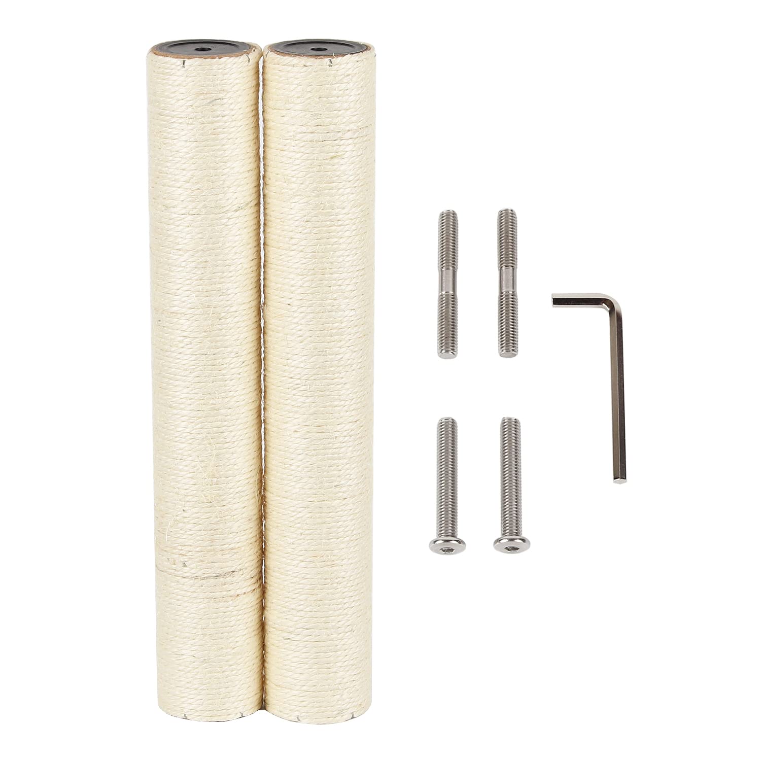 7.87in~21.65in 20cm~55cm m8 m10 ecciboun cat scratching post replacement pole part for kittens and cat tree tower (m8, 21.65in/55cm)