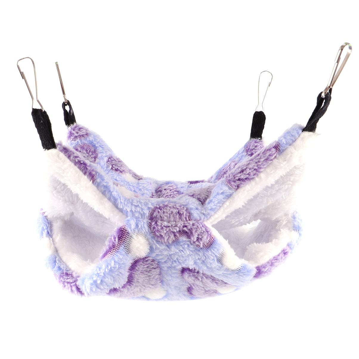 Pet Small Animal Hanging Hammock Bunk Bed for Ferret Hamster Parrot Rat Guinea Pig Mice Chinchilla Flying Squirrel Sleep Nap Sack Cage Swinging Bed Hideout