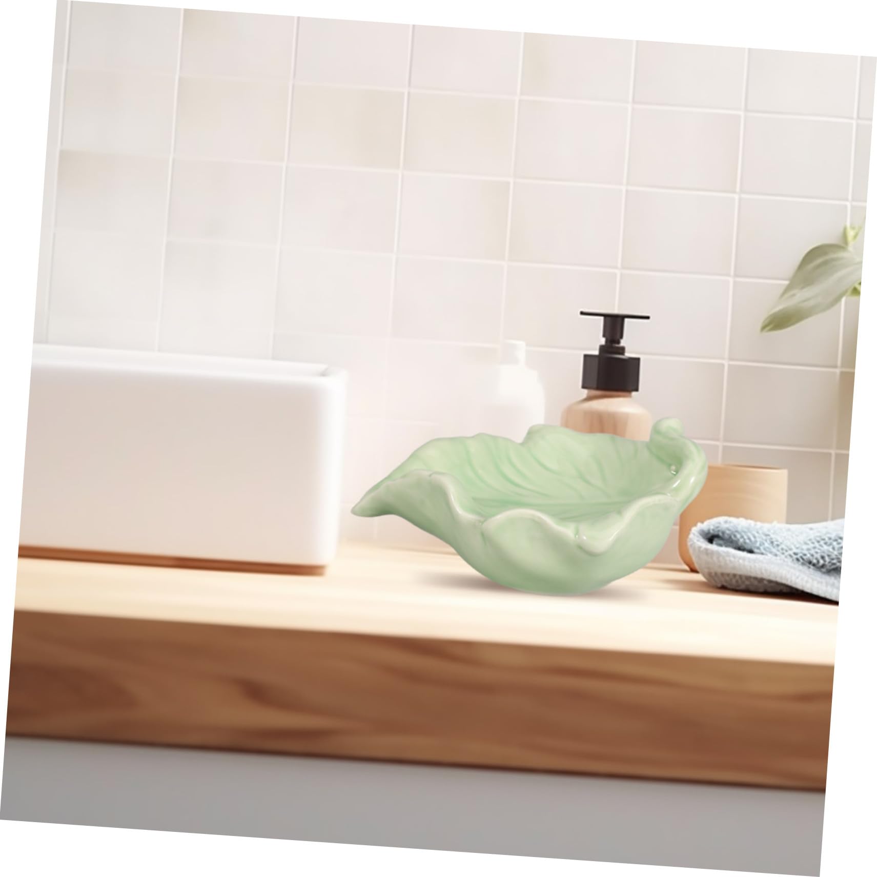 IMIKEYA 3piezas Jabonera De Cerámica Autodrenante Forma De Soporte Multifuncional para Jabón De Barra y Esponja De Cocina para Baño y Ducha