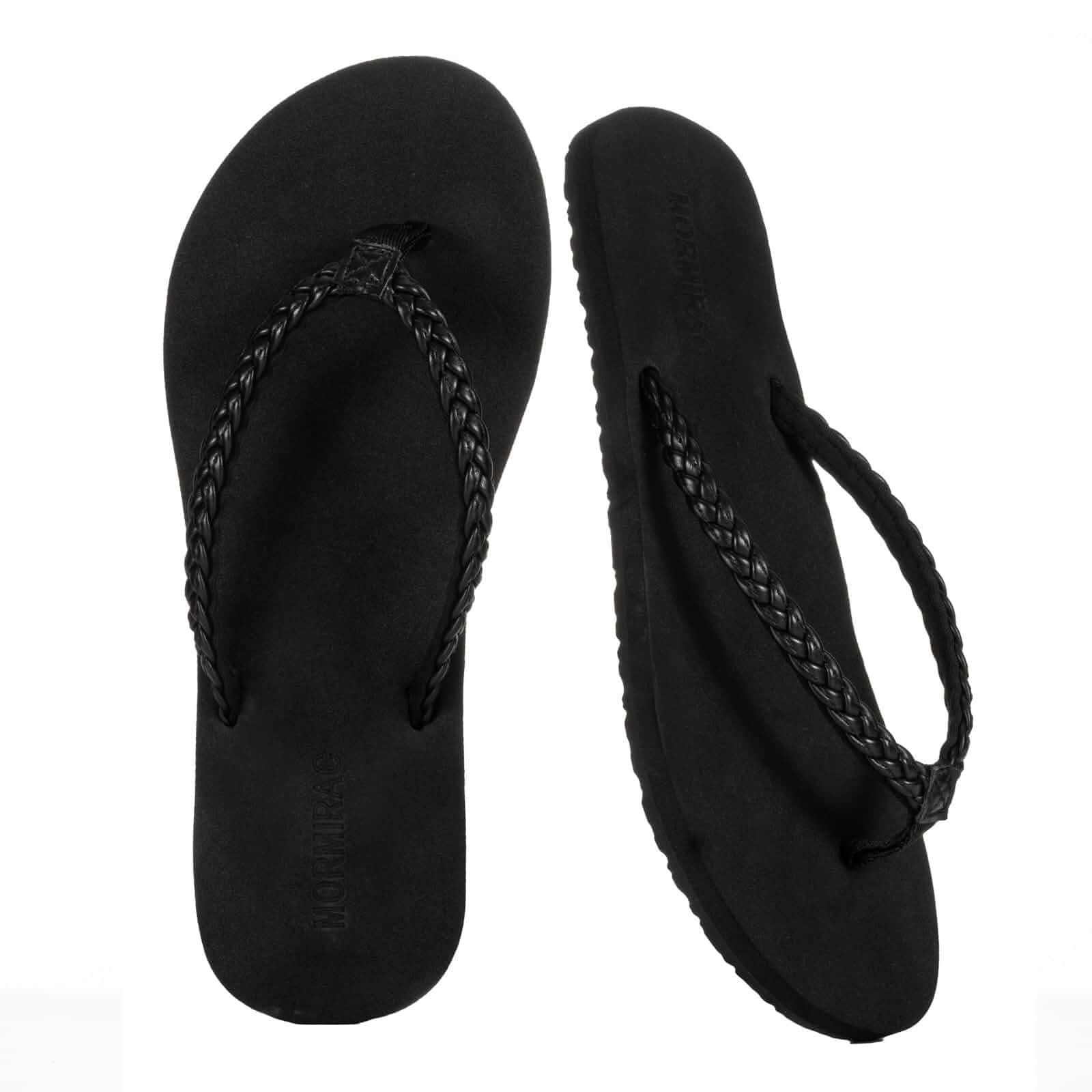 Womens Slim Braided Flip Flops Beach Thong Sandals Comfortable Yoga Mat Sandals for Beach, Poolside, Dressy,Slip on & Summer Casual Wear
