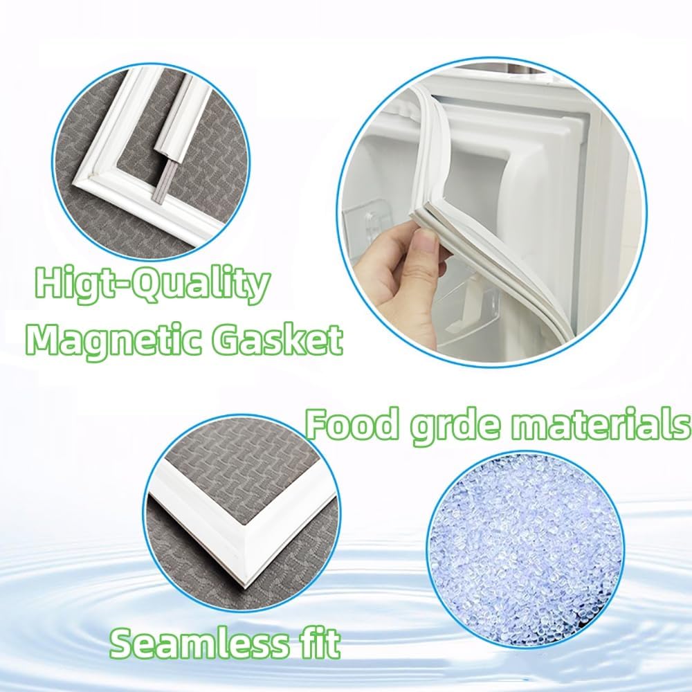 Joint De Porte De Réfrigérateur Magnétique Universel Personnalisé,Pièces De Réfrigérateur De Toutes Tailles, Blanc/Gris (Blanc)