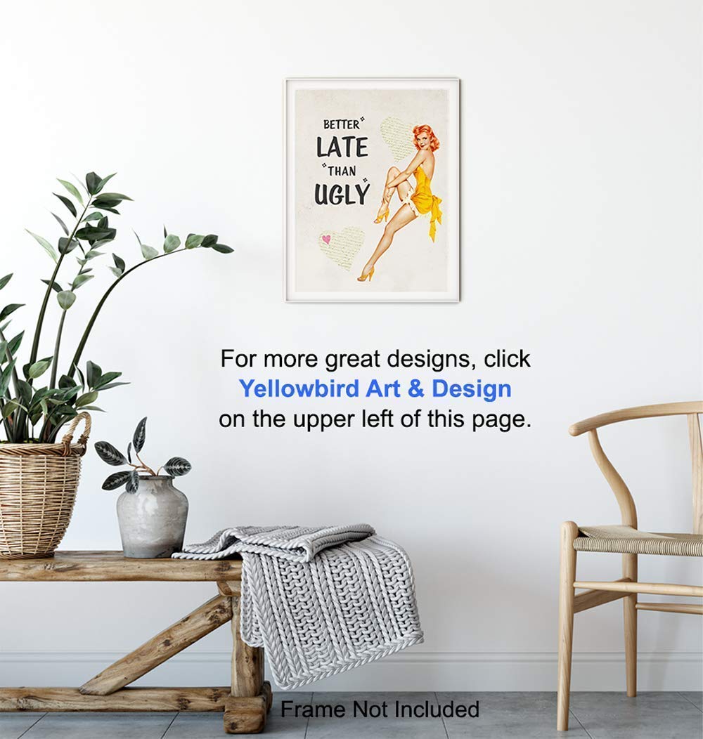 Amazon.com: Funny Vintage 1950s Pinup Girl Bathroom Home Decor