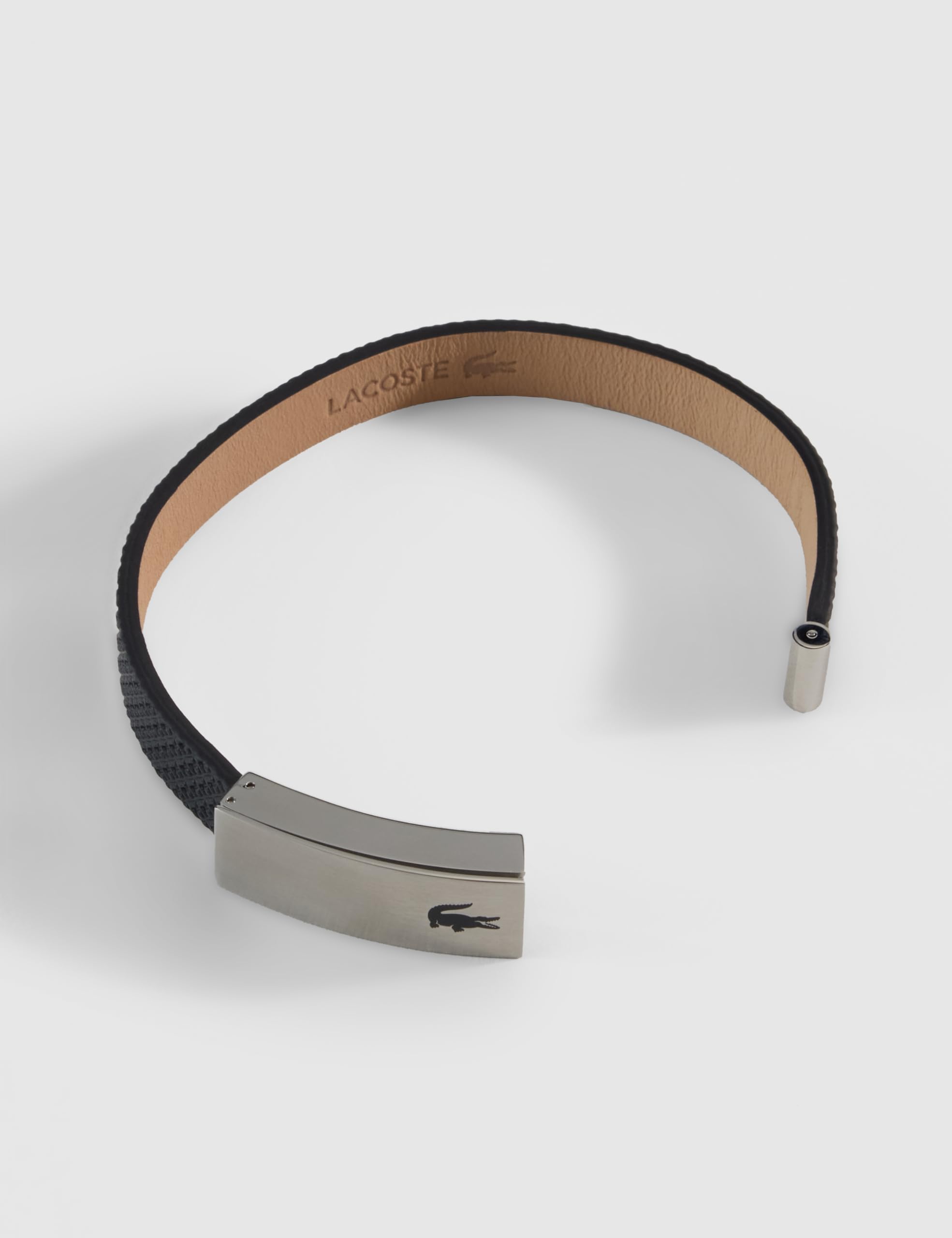 Lacoste Lederarmband für Herren Kollektion PORT Verziert mit petit piqué Muster - 2040110