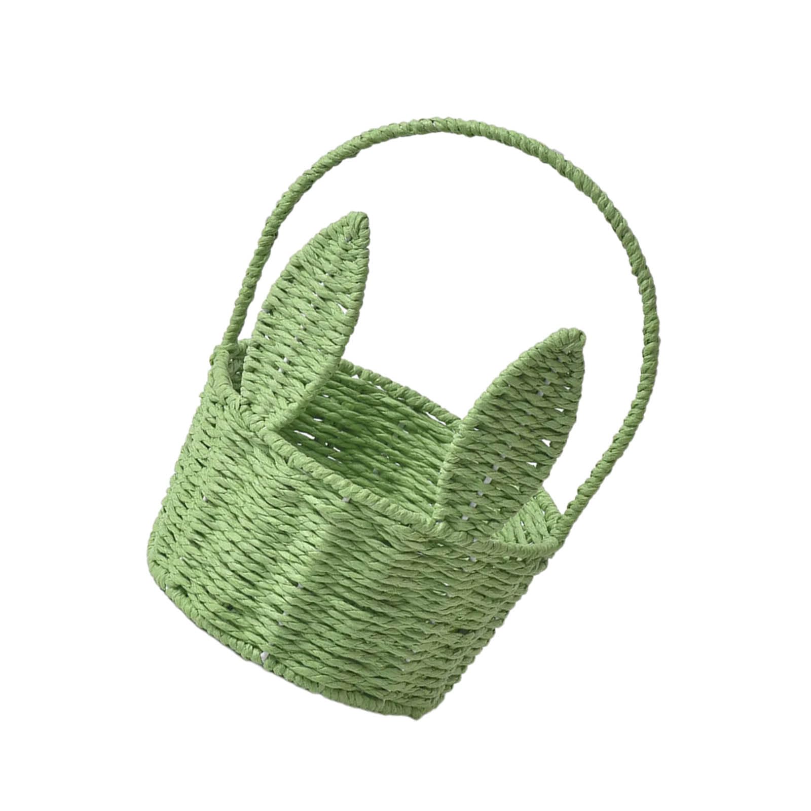 Fashionable Handwoven Rabbits Ears Basket Romance Styles Portable for Home Decoration and Storage Solution Craft Basket