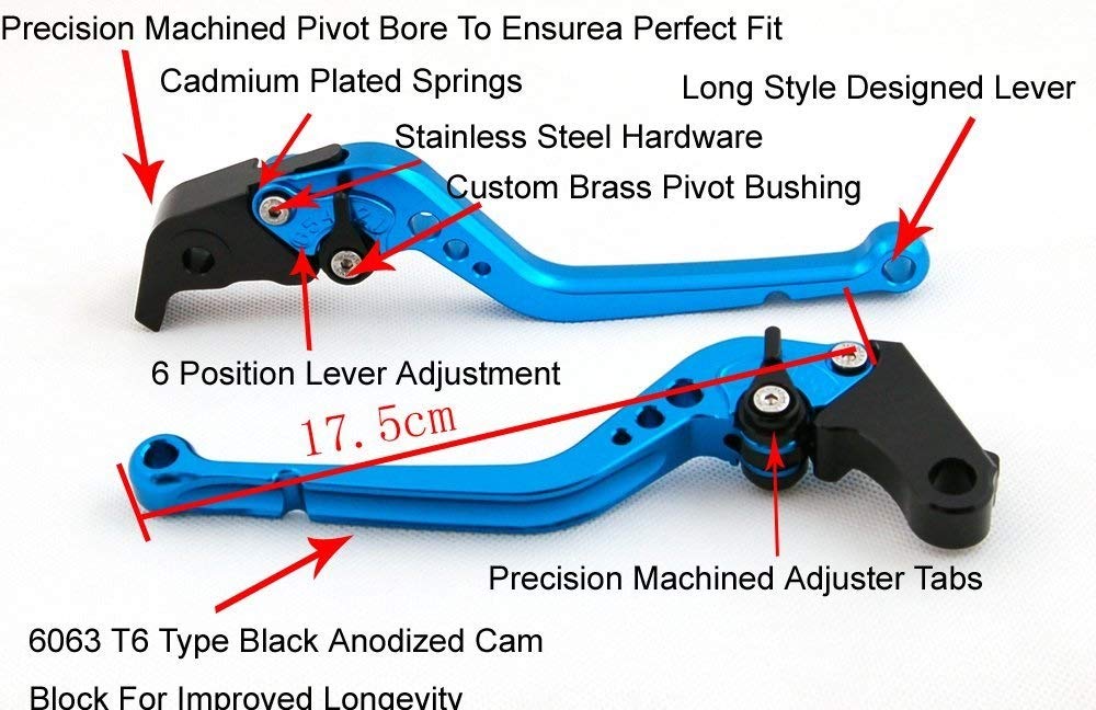Palanca Freno Corto Largo para TR&iumph Speed Triple 2004-2007 para Tiger 1050 Sport 2007-2015 THRUXTON 2004-2015 Accesorios De Motocicleta Palancas De Embrague De Freno