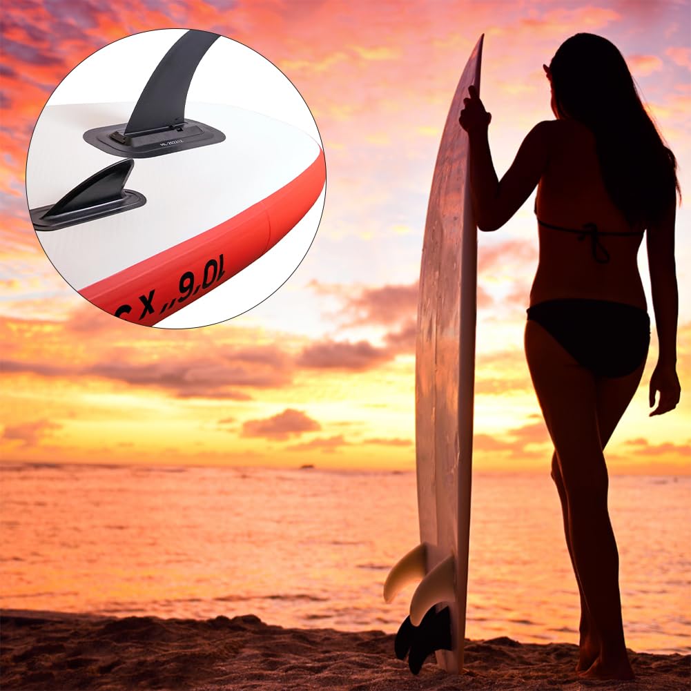 Aileron Paddle Universel, Aileron Paddle, Sup Aileron Central Amovible, 9inch Aileron de Surf Détachable, Ailerons de Planche de Surf gonflables Debout en Plastique pour Planche à pagaie Debout