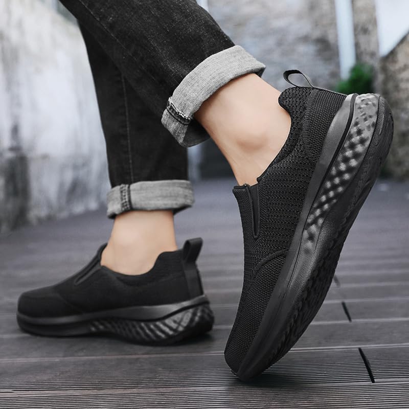 Men's Canvas Slip-on Loafers, Casual Walking Shoes, Navy Gray Khaki, Lightweight Comfort Memory Foam3