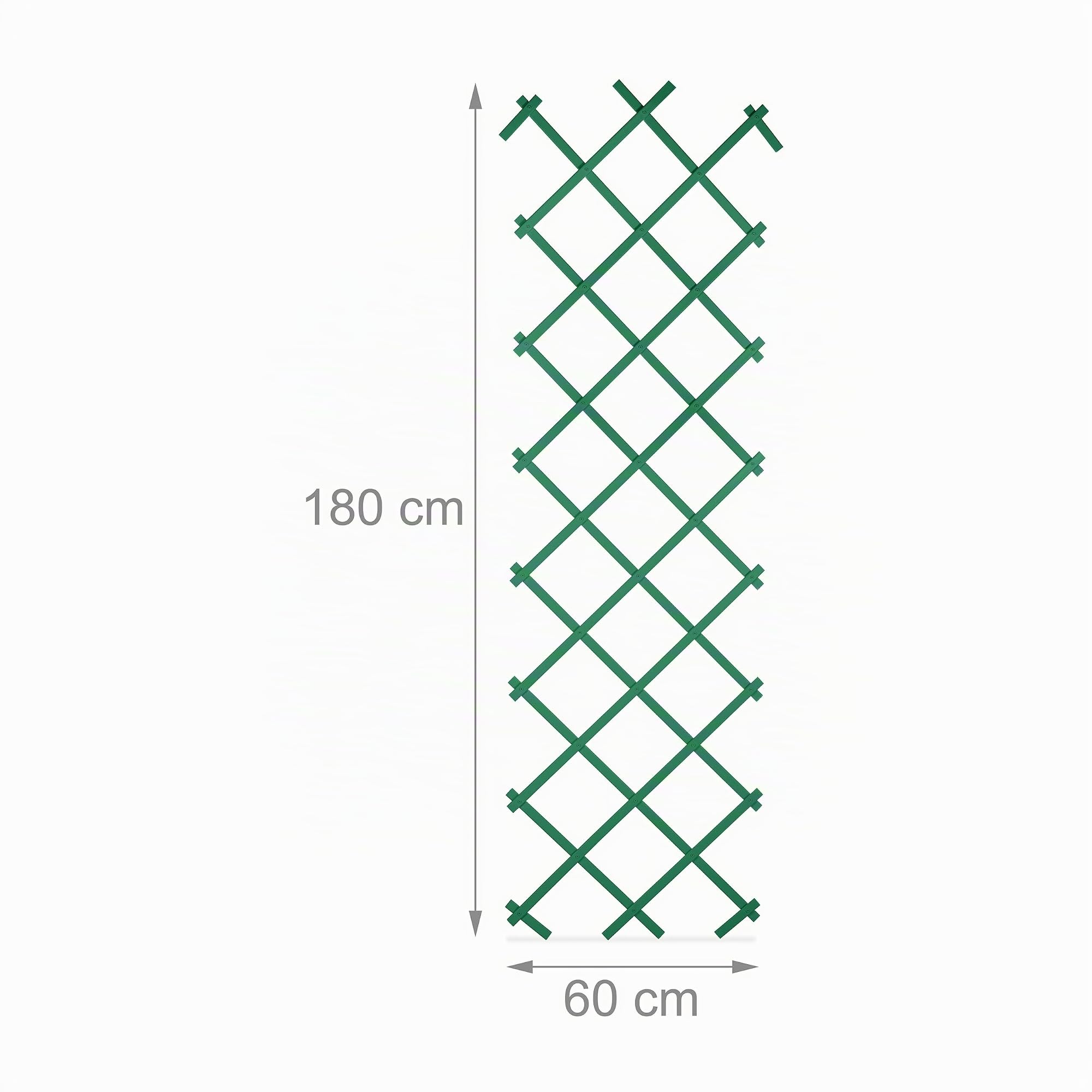 Relaxdays Grigliato per Rampicanti, Set da 3, Allungabile 180 cm, Graticolato per Piante, per Giardino, Plastica, Verde