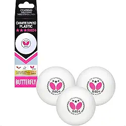 Butterfly Bolas de tênis de mesa R40+ – bola de ping pong branca de 40 mm – certificação ITTF profissional bola de tênis de mesa – pacote com 3 ou 12 unidades
