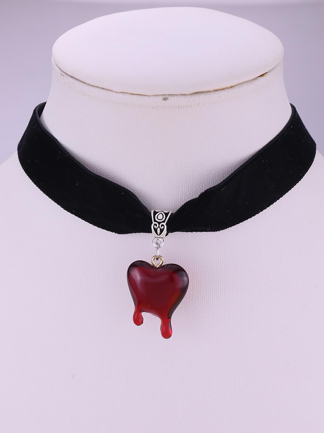 Queen Of Hearts Necklaces Earrings Set for Women Vampire Necklace and Earrings Vintage Red Black Necklace Queen Of Hearts Accessories Cosplay Halloween Jewelry - Image 5