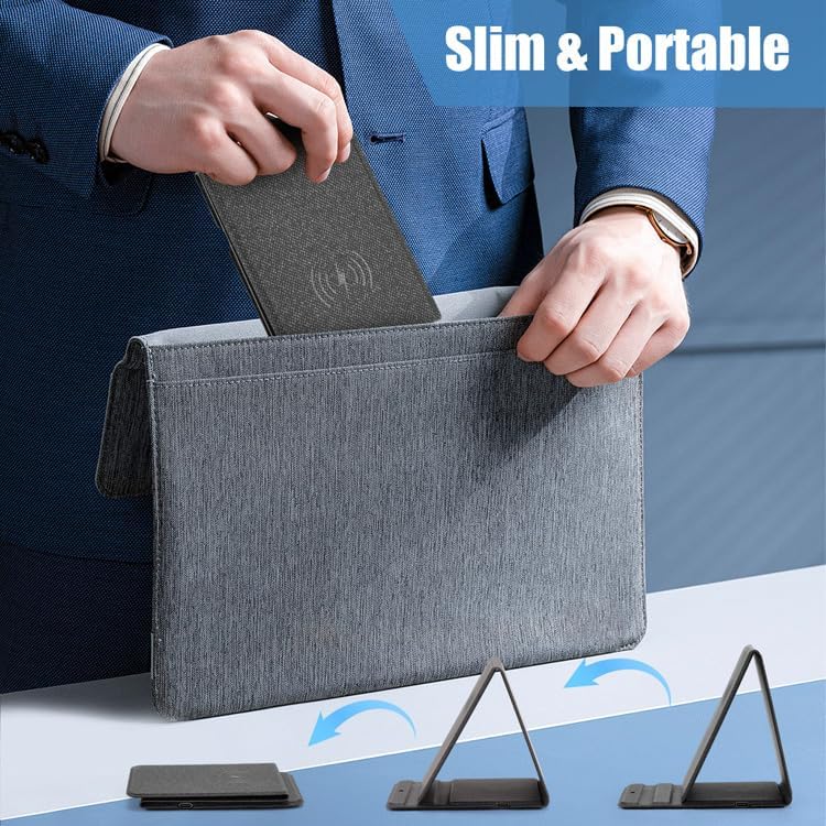 Miniatura 3 de Soporte de teléfono portátil Cargador inalámbrico Cargador de teléfono plegable 15W Mini carga inalámbrica rápida Compatible con iPhone 15 14 13 12