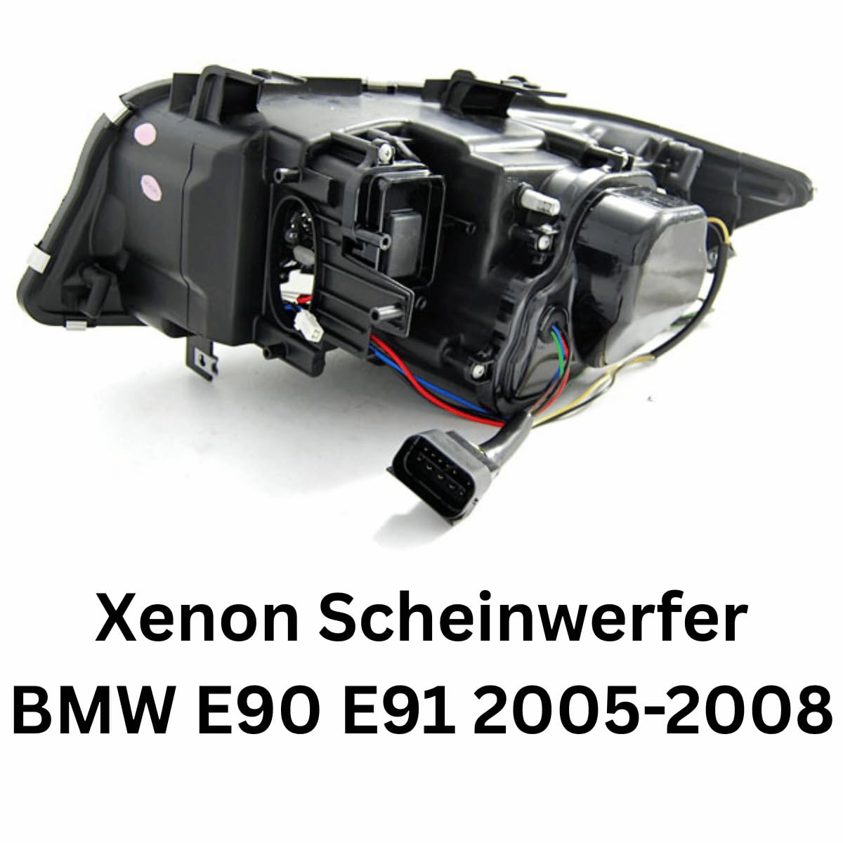Xenon Scheinwerfer Set Schwarz für BMW 3er E90 Limousine & E91 Touring 2005–2008 | 3D Angel Eyes | D1S