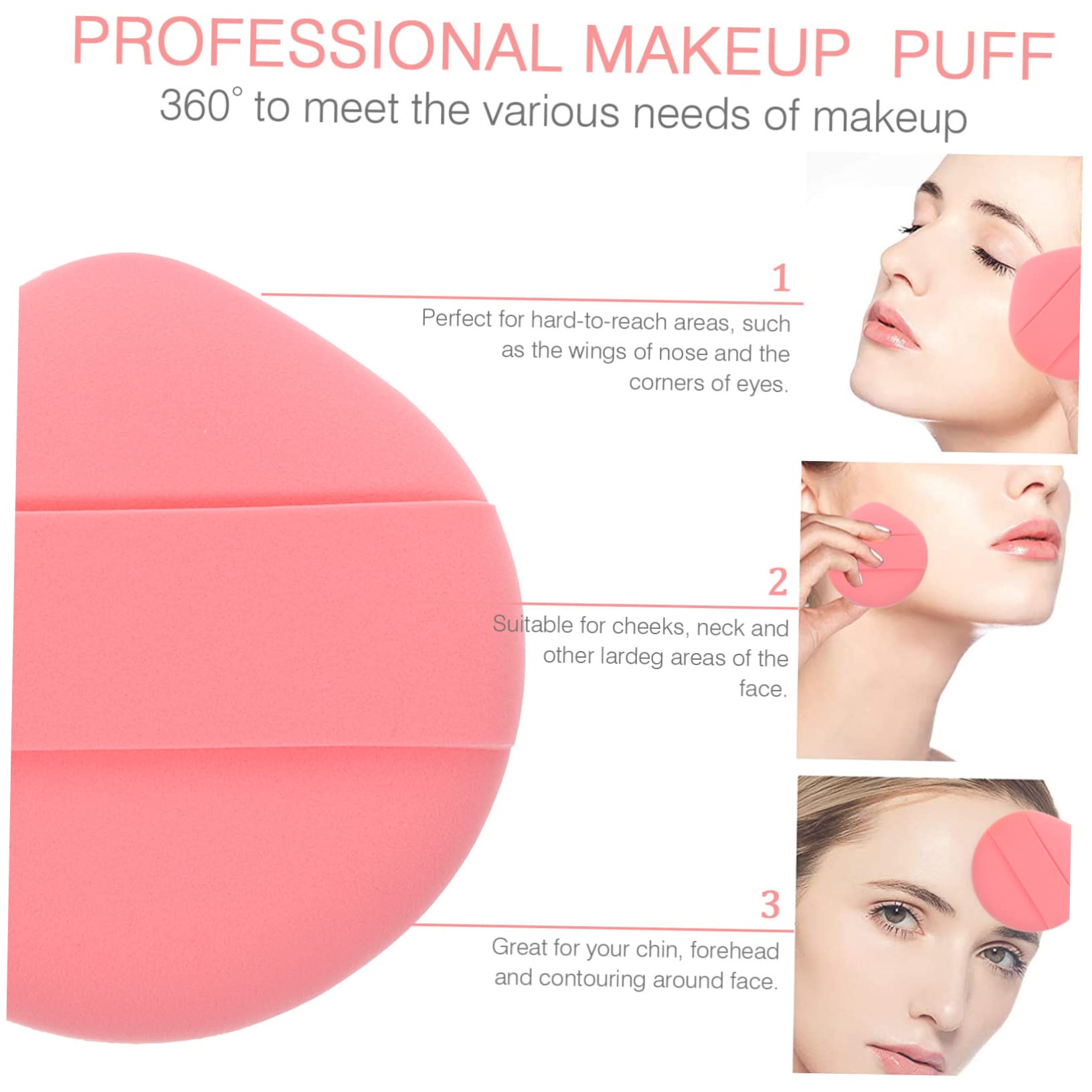 POPETPOP 20pezzi Spugnette Make up Per Fondotinta e Polvere Spugne Rotonde Schiuma Morbida Per Applicazione Di Trucco Facili Da Trasportare e Utilizzabili Viaggio