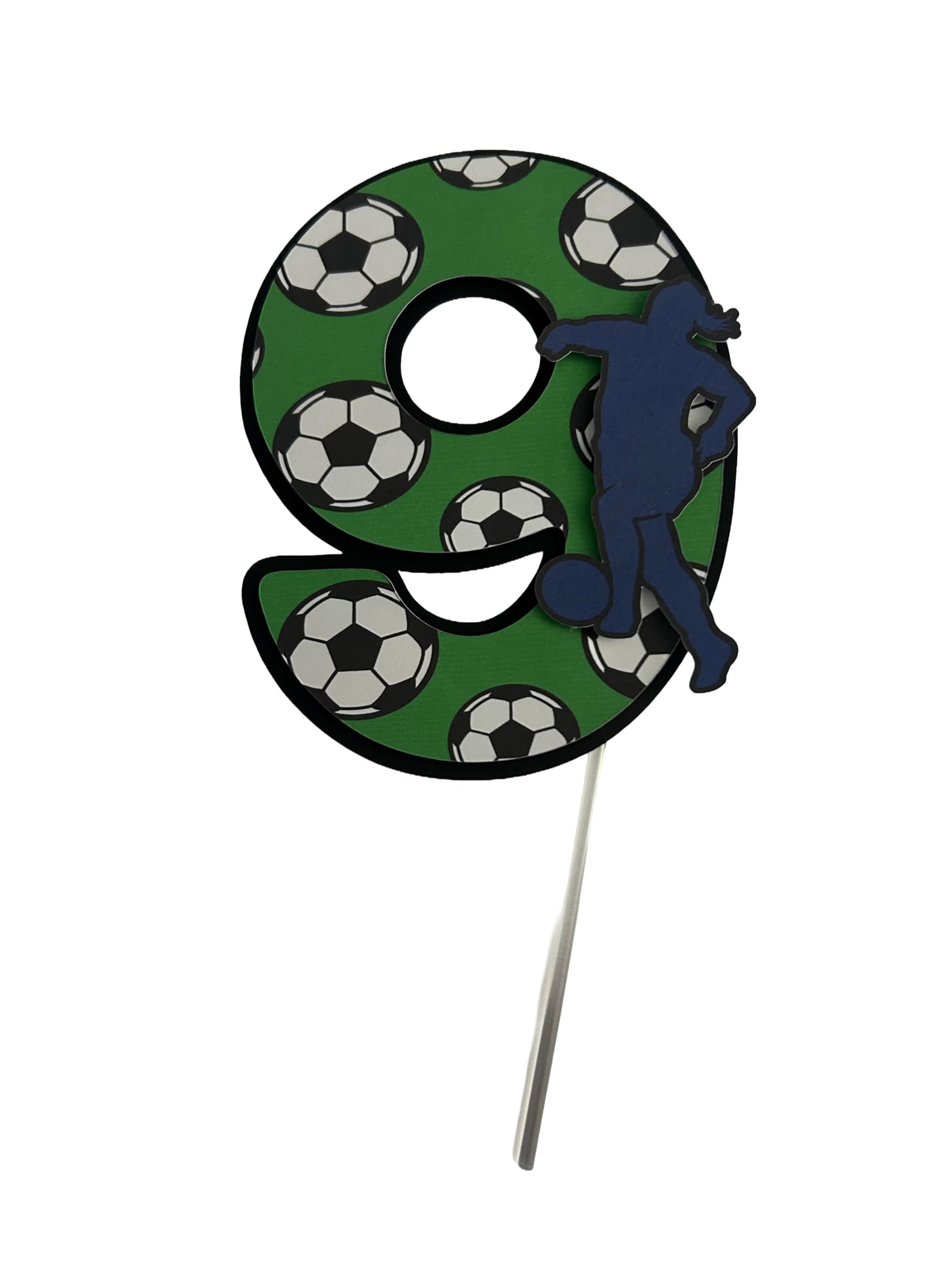 Football Themed Cake Topper (Number 9)