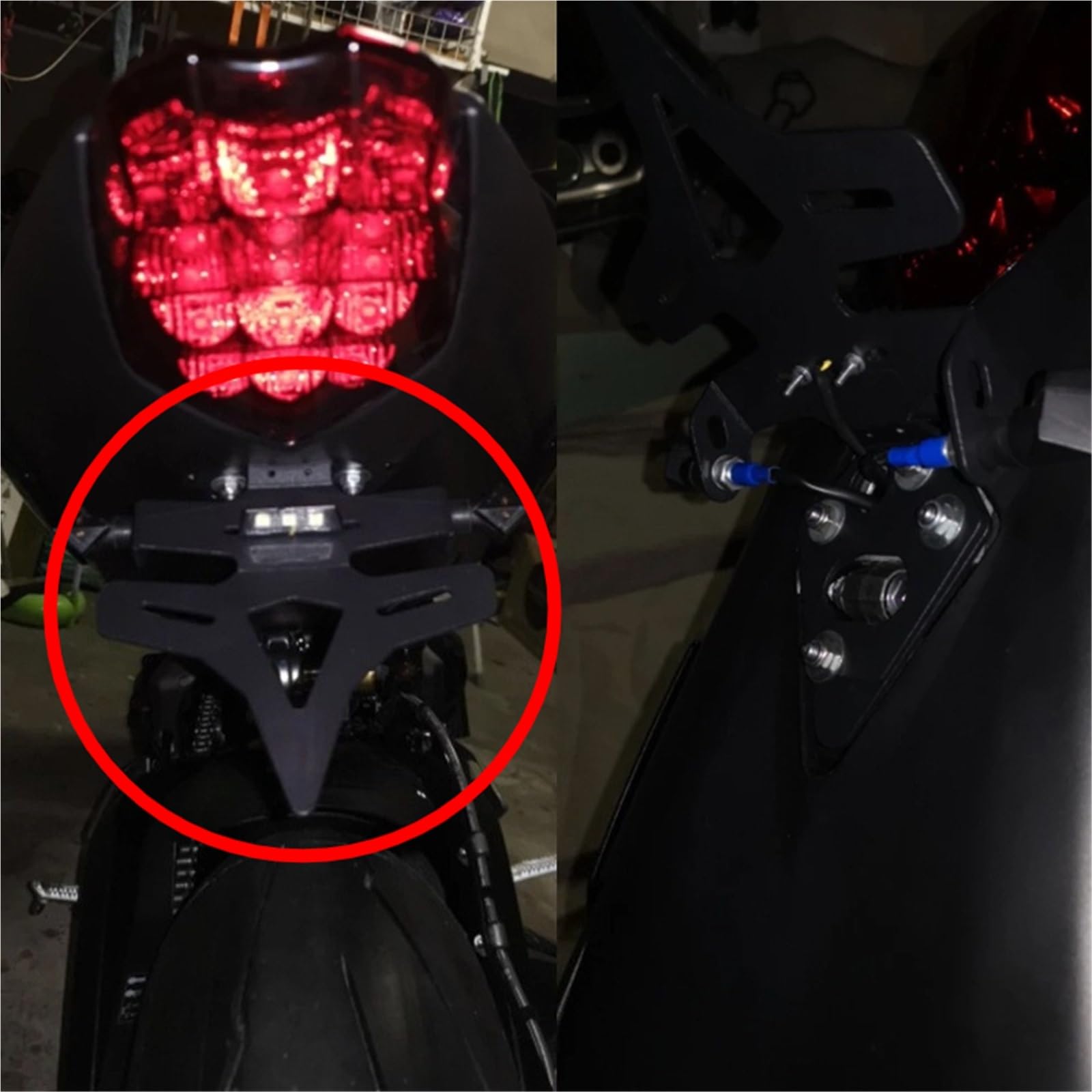 Portatarga Per Moto Con Portatarga Corto E Luce LED Integrata Per T&riu&mph Street Triple 765 2020-2024